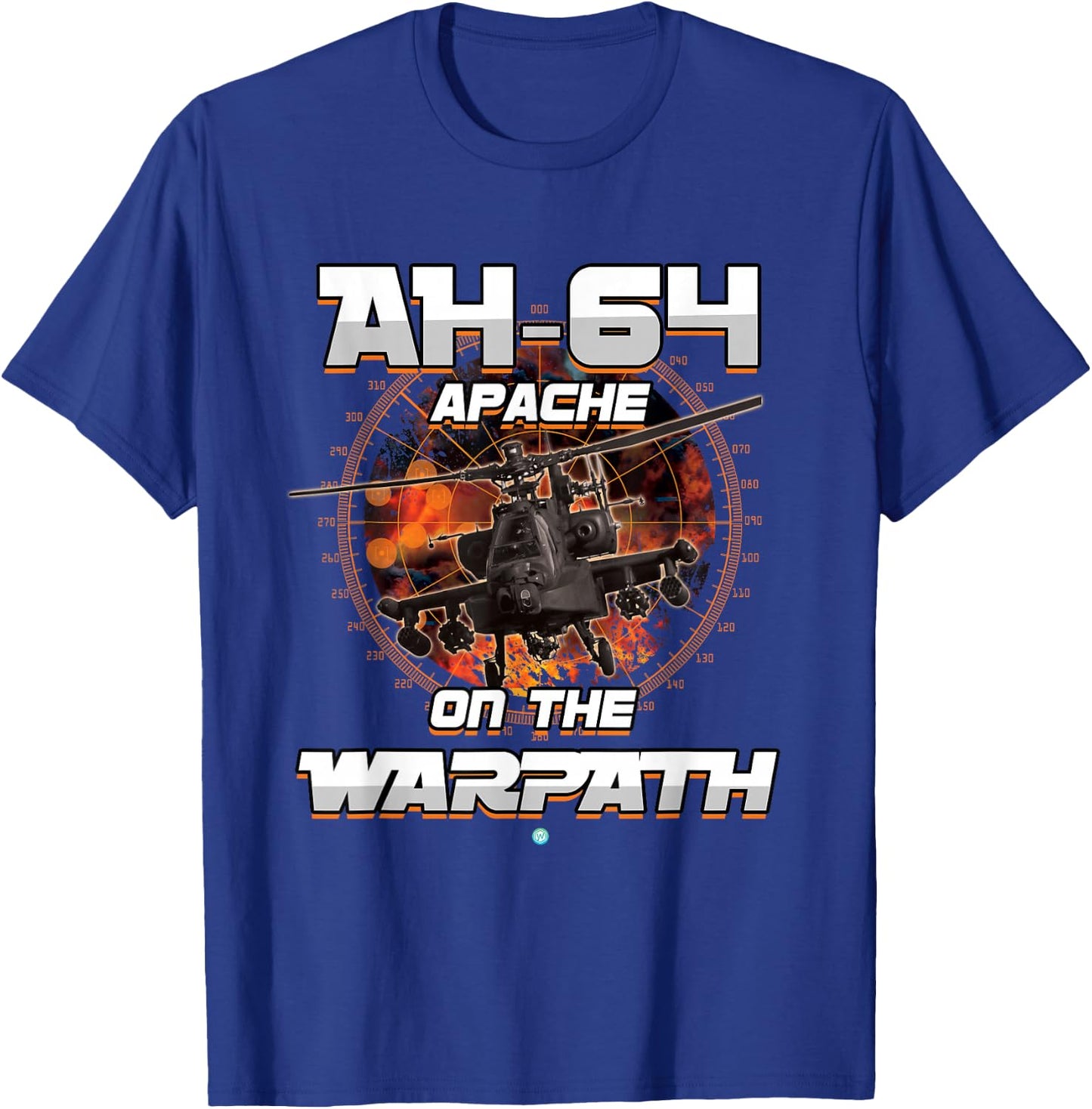 Helicopter AH-64 Apache Gift Veterans T-Shirt - T-Shirt | Royal