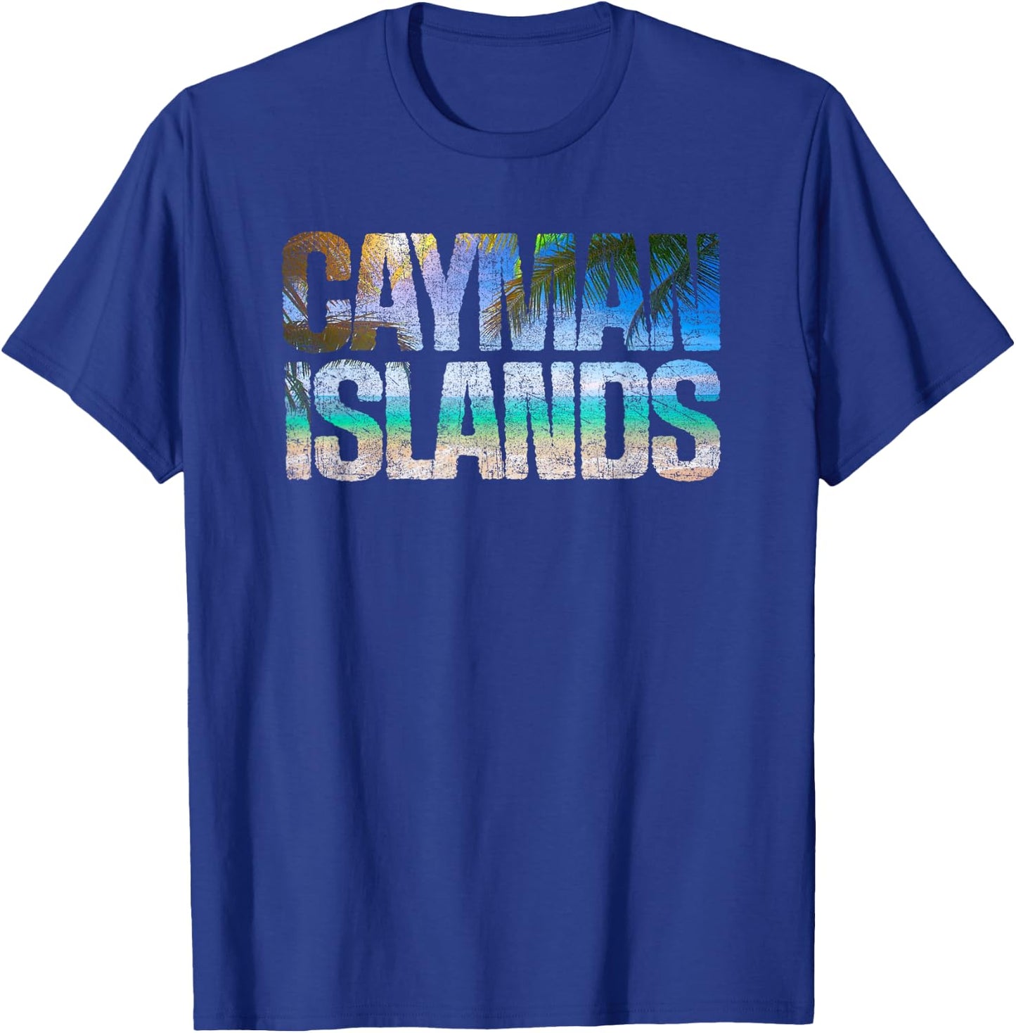 Retro Grand Cayman Islands Beach Vintage Vacation Souvenir T-Shirt - T-Shirt | Royal