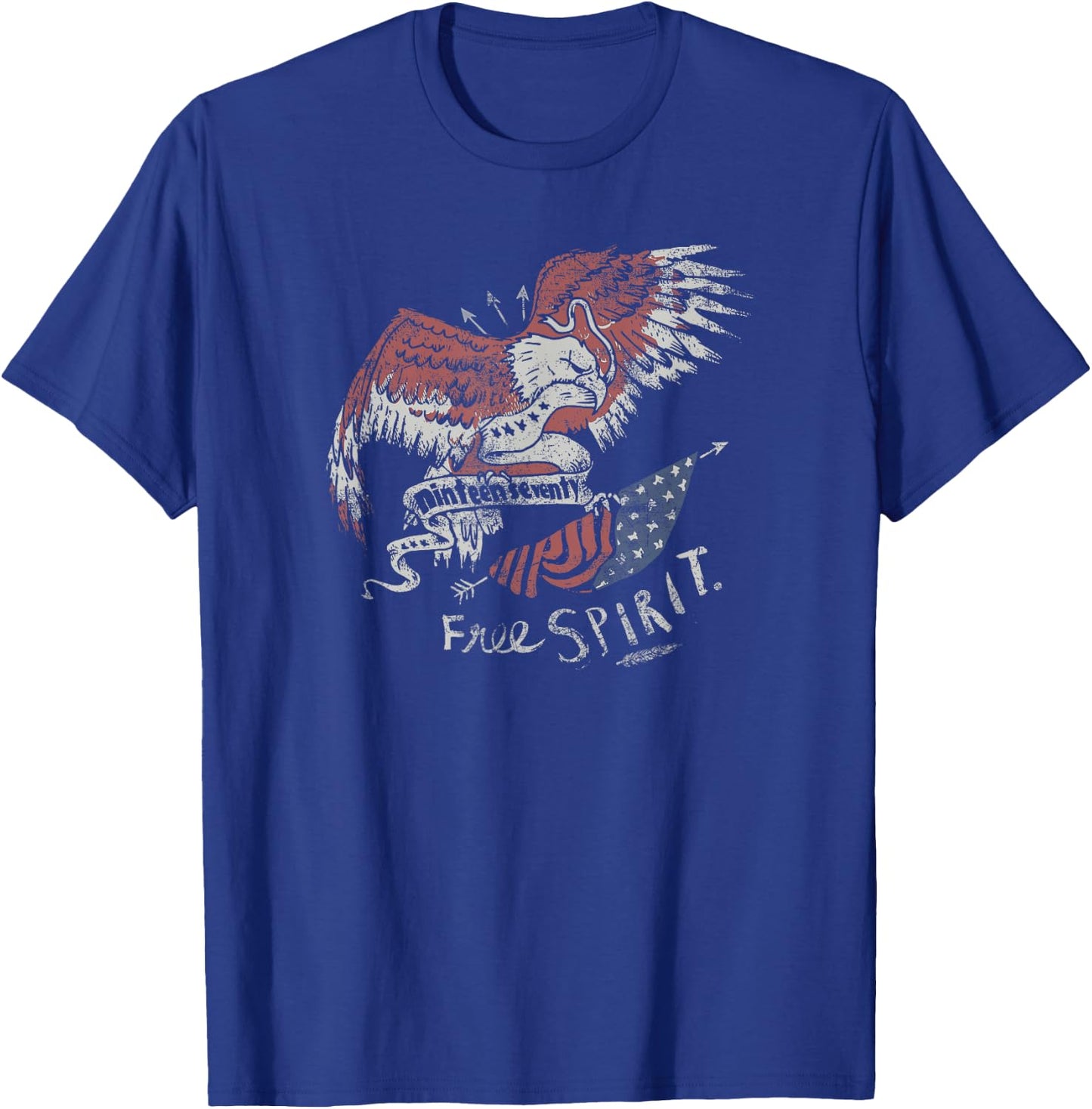 Trendy Vintage Free Spirit American Eagle T-Shirt - T-Shirt | Royal