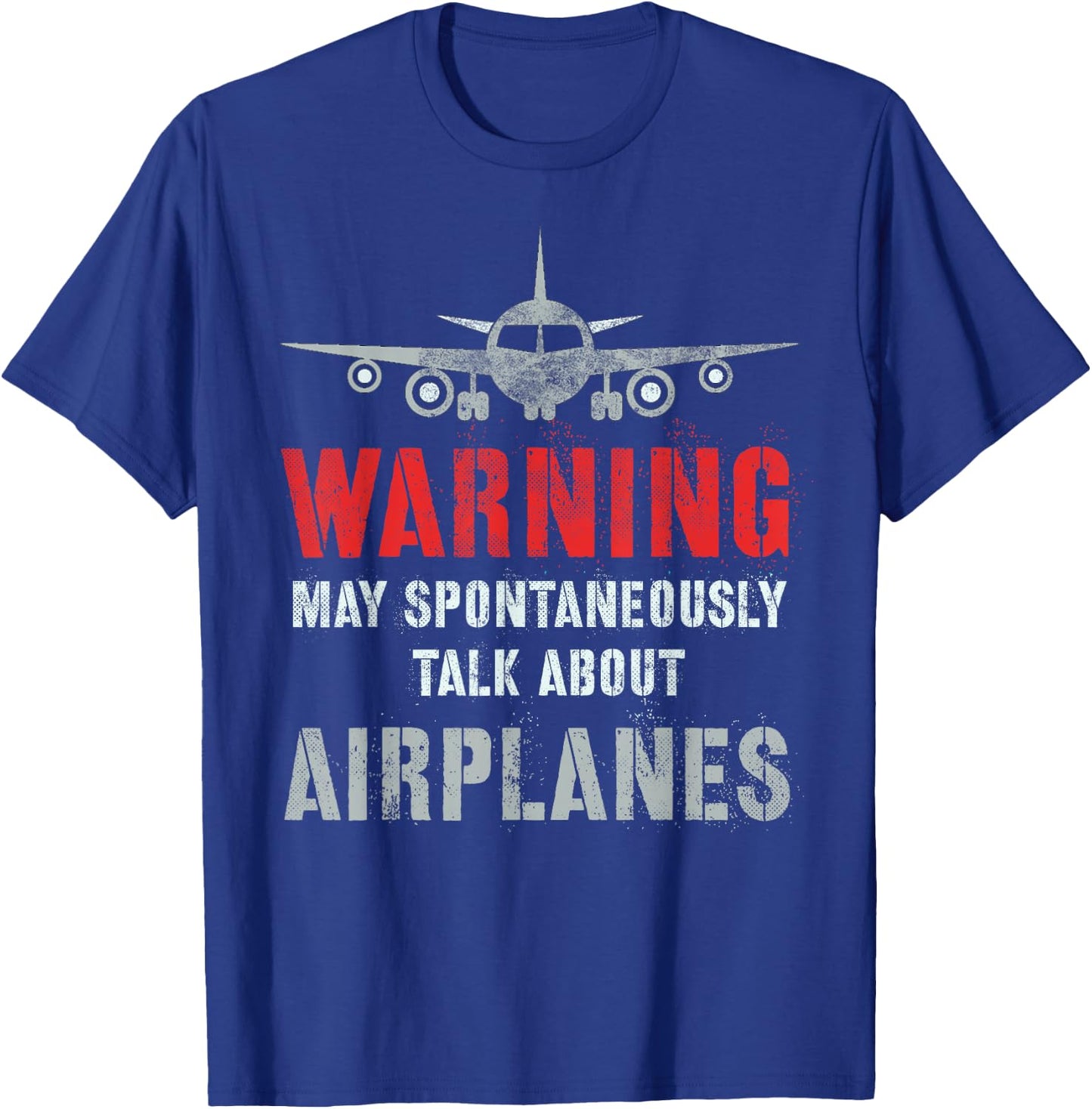 Vintage I May Spontaneously TALK ABOUT AIRPLANES Fly Model T-Shirt - T-Shirt | Royal