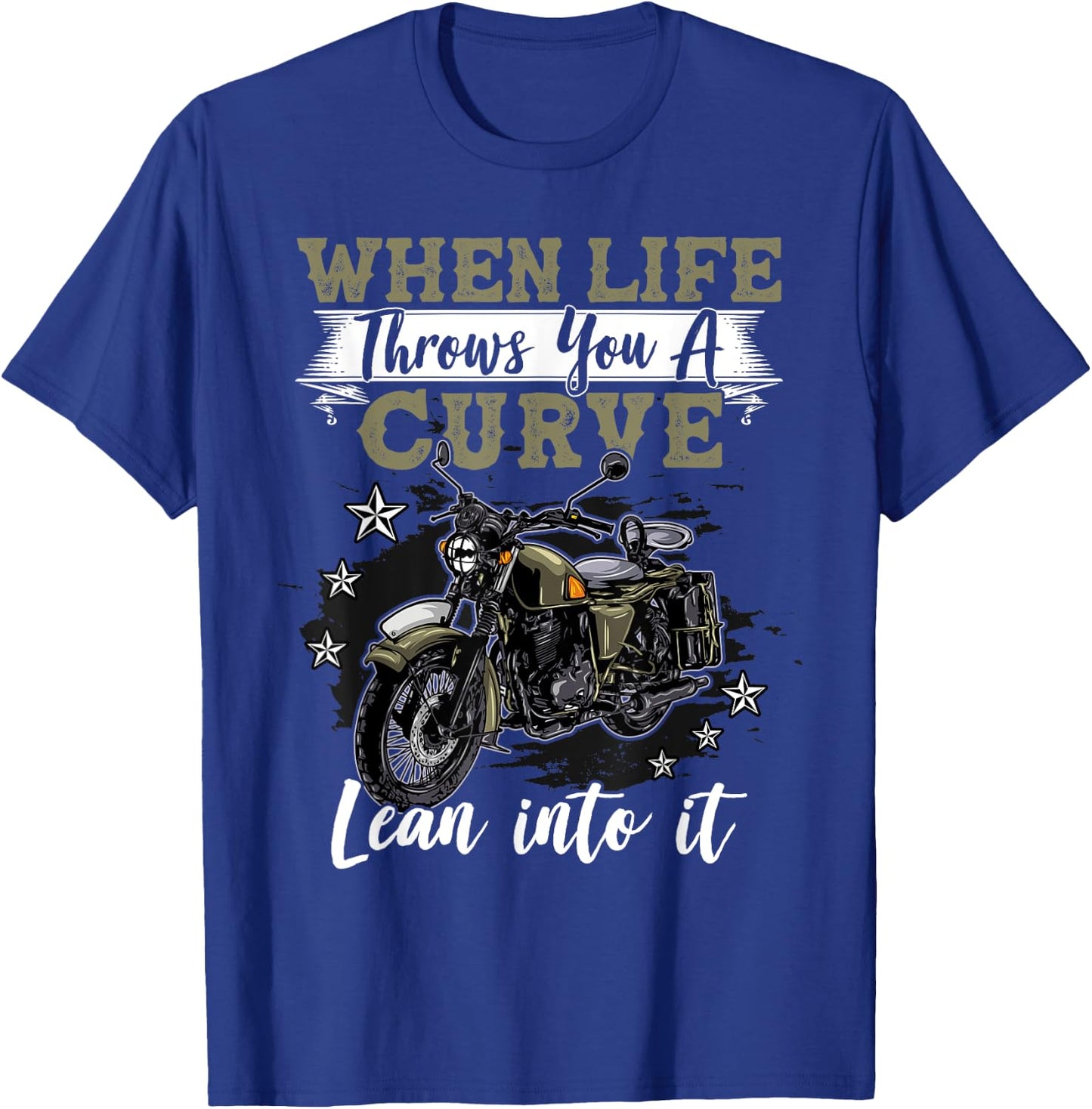 Funny Motorcycle Lover Graphic Biker Men Motorbike Rider T-Shirt - T-Shirt | Royal
