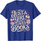 Cute Just a Girl Who Loves Books Reading Lover Graphic T-Shirt - T-Shirt | Royal