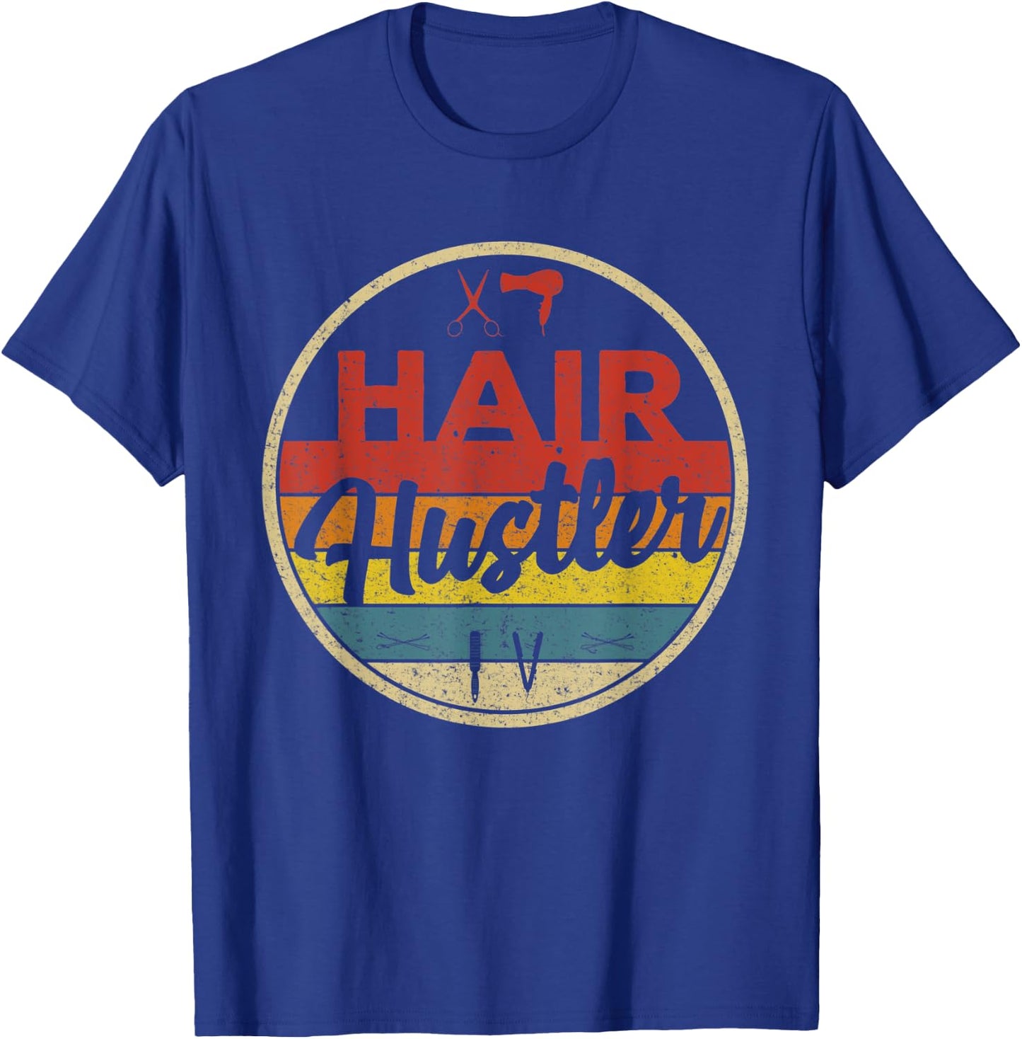 Hair Hustler Vintage Hairstylist Cute Hairdresser T-Shirt - T-Shirt | Royal