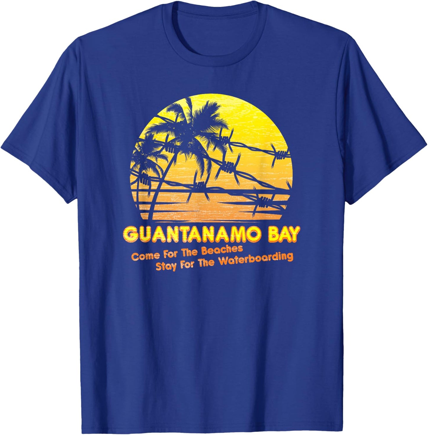 MEDALS OF AMERICA EST. 1976 GUANTANAMO BAY - Men's Black Classic Fit Short Sleeve - Small T-Shirt - T-Shirt | Royal