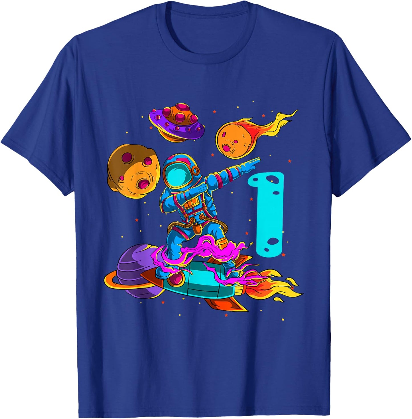 1 year Birthday Boy Astronaut 1st Birthday Boys Astronaut T-Shirt - T-Shirt | Royal