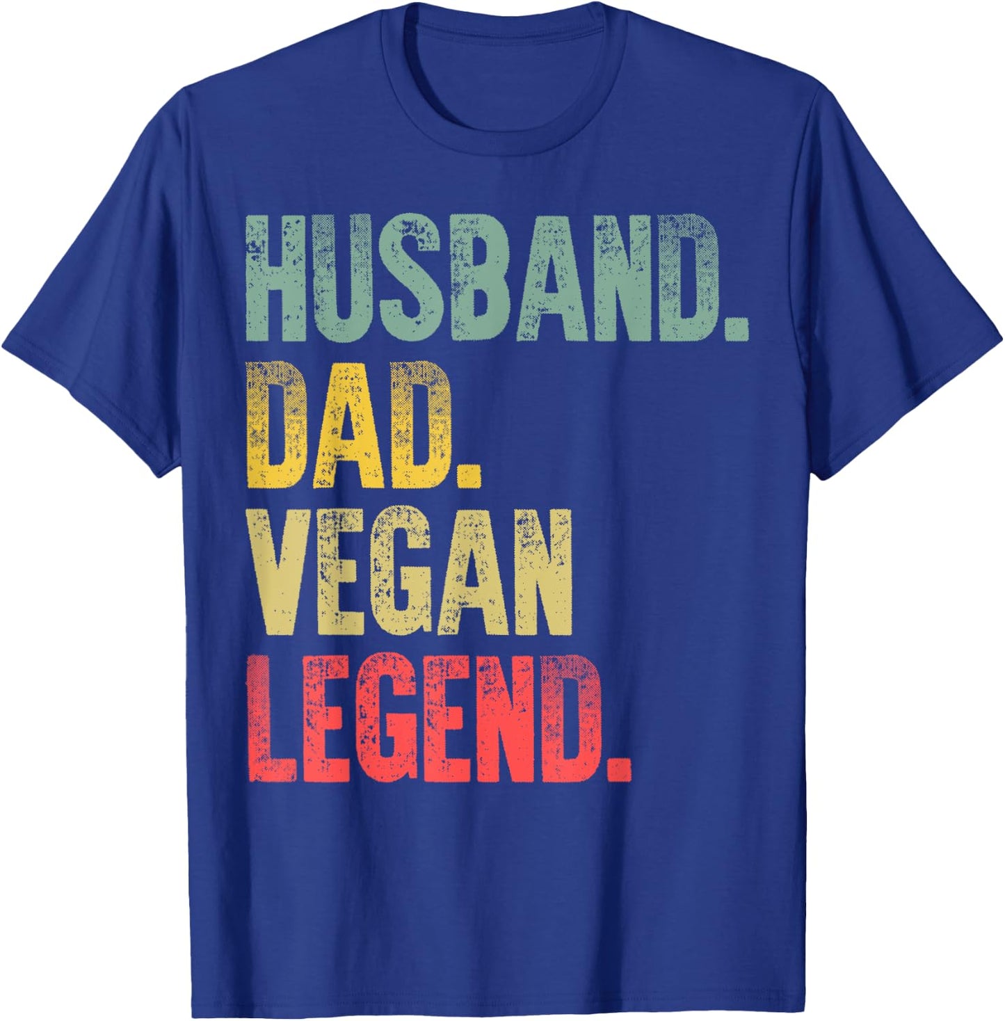Funny Vintage Gift Husband Dad Vegan Legend Retro T-Shirt - T-Shirt | Royal