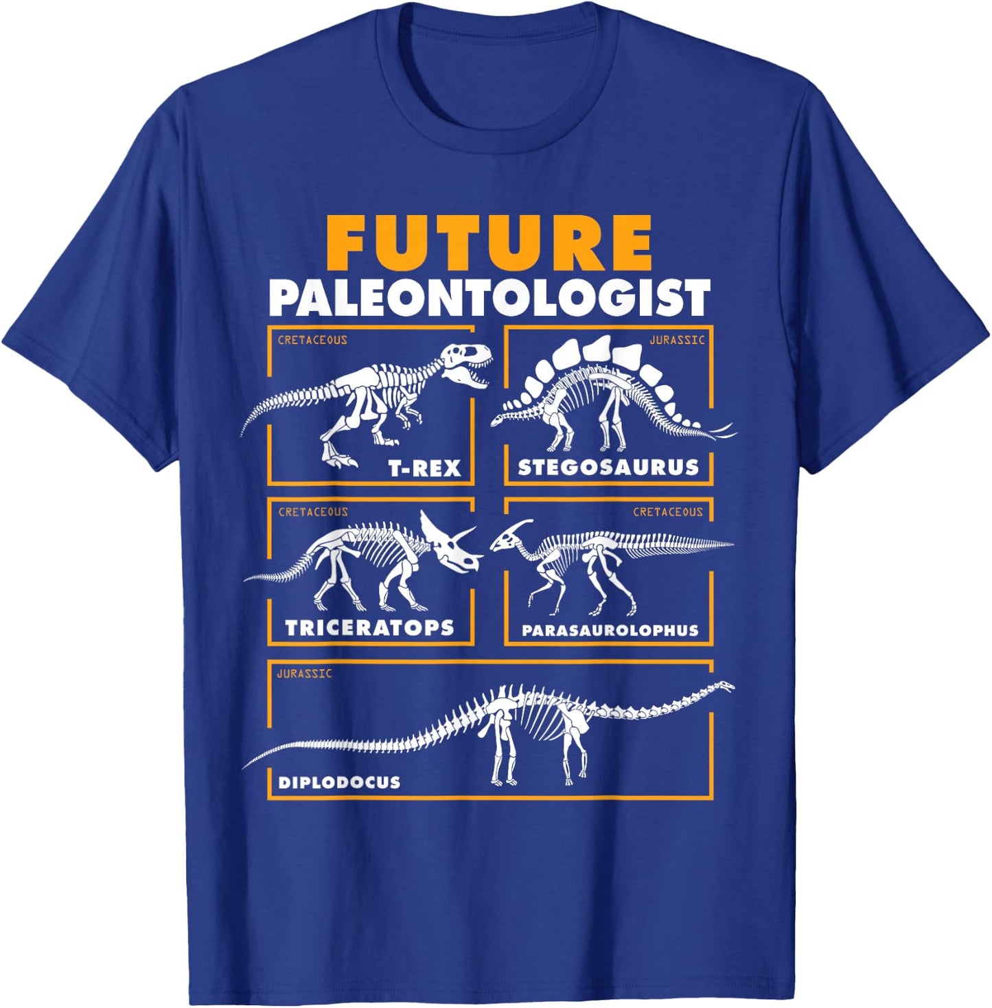 Future Paleontologist Dinosaur Fossil Paleontology Kids Boys T-Shirt - T-Shirt | Royal