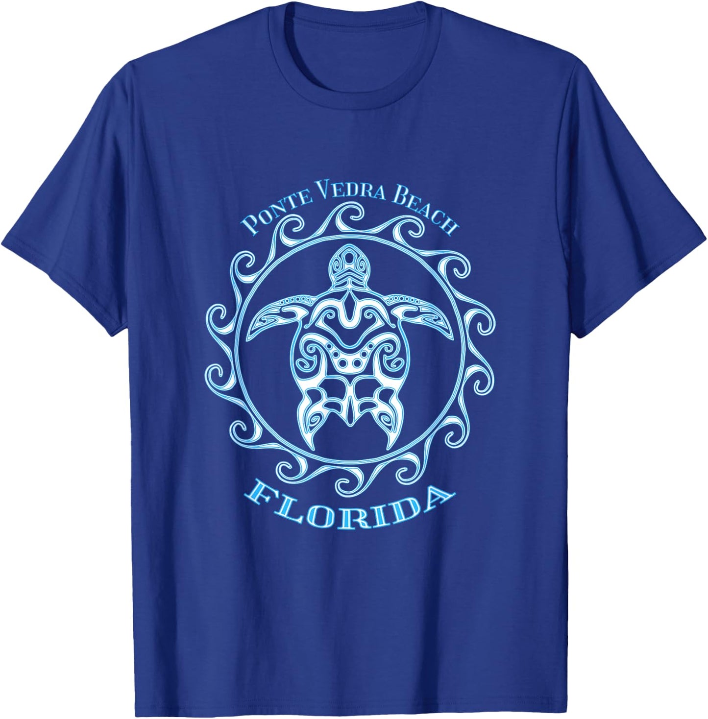 Ponte Vedra Beach Florida Tribal Sea Turtle Summer T-Shirt - T-Shirt | Royal