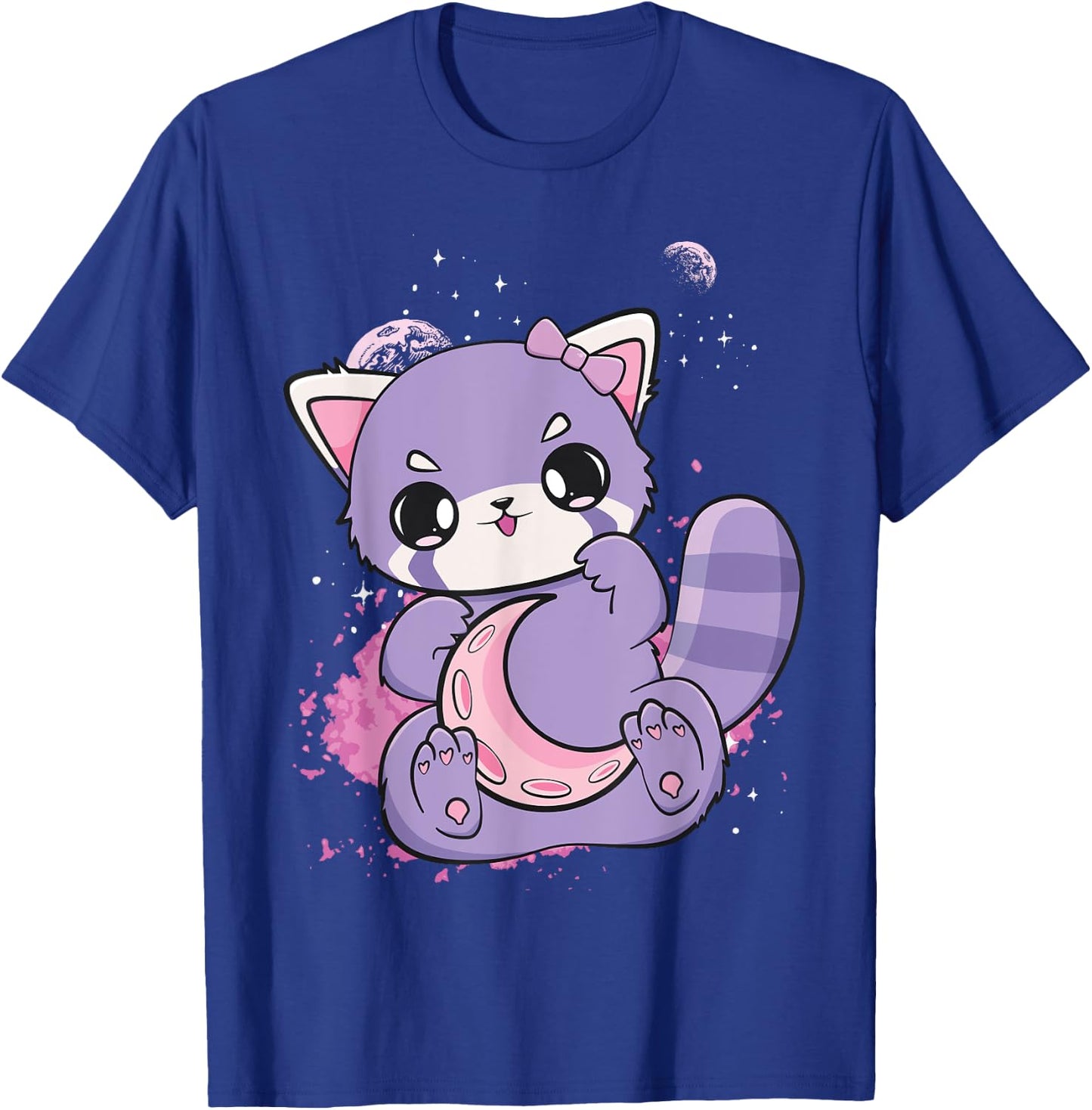 Pink Decora Fairy Kei Red Panda Moon Otaku Anime Nugoth T-Shirt - T-Shirt | Royal