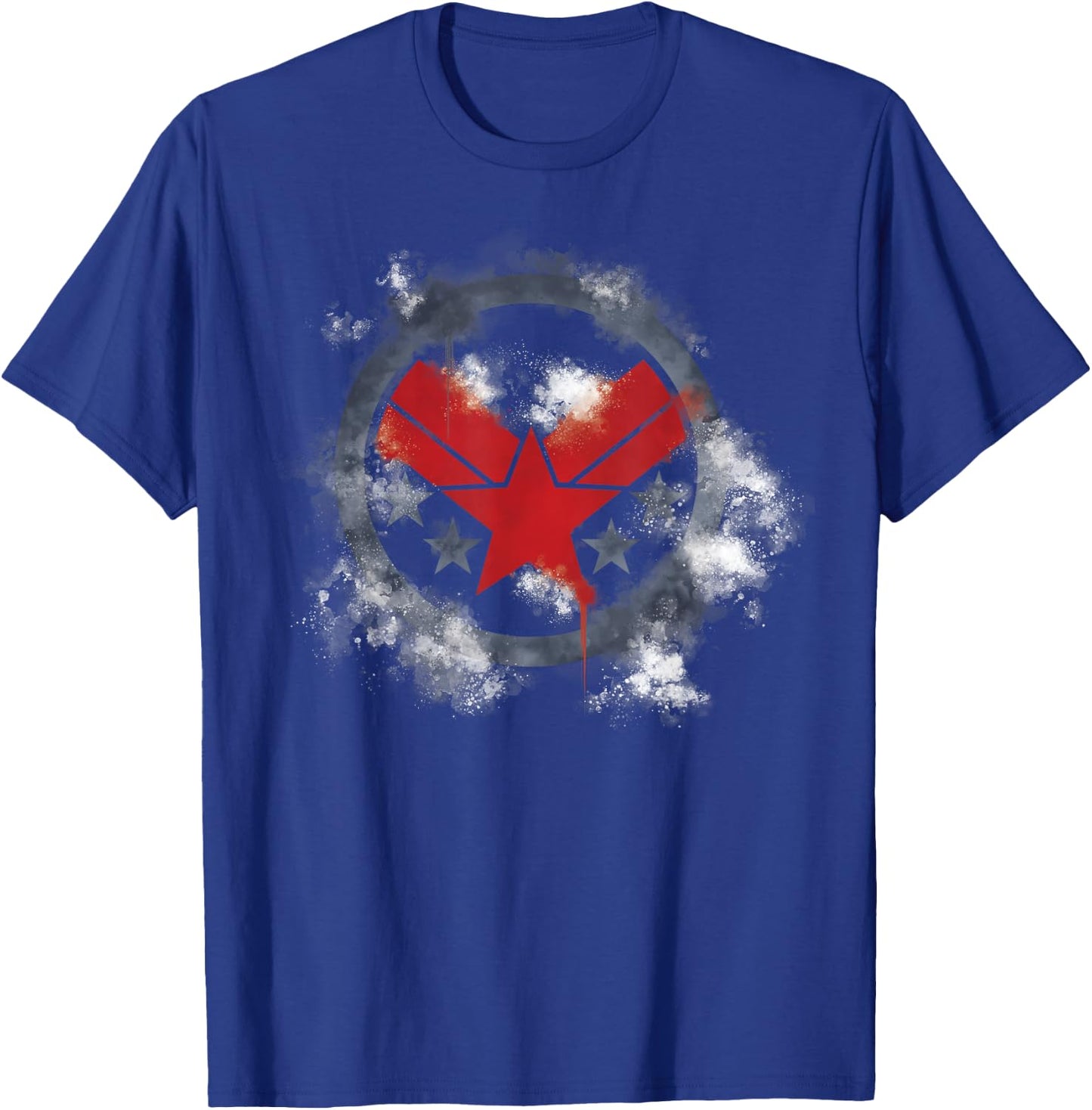 Marvel Avengers Endgame War Machine Spray Paint Logo T-Shirt - T-Shirt | Royal