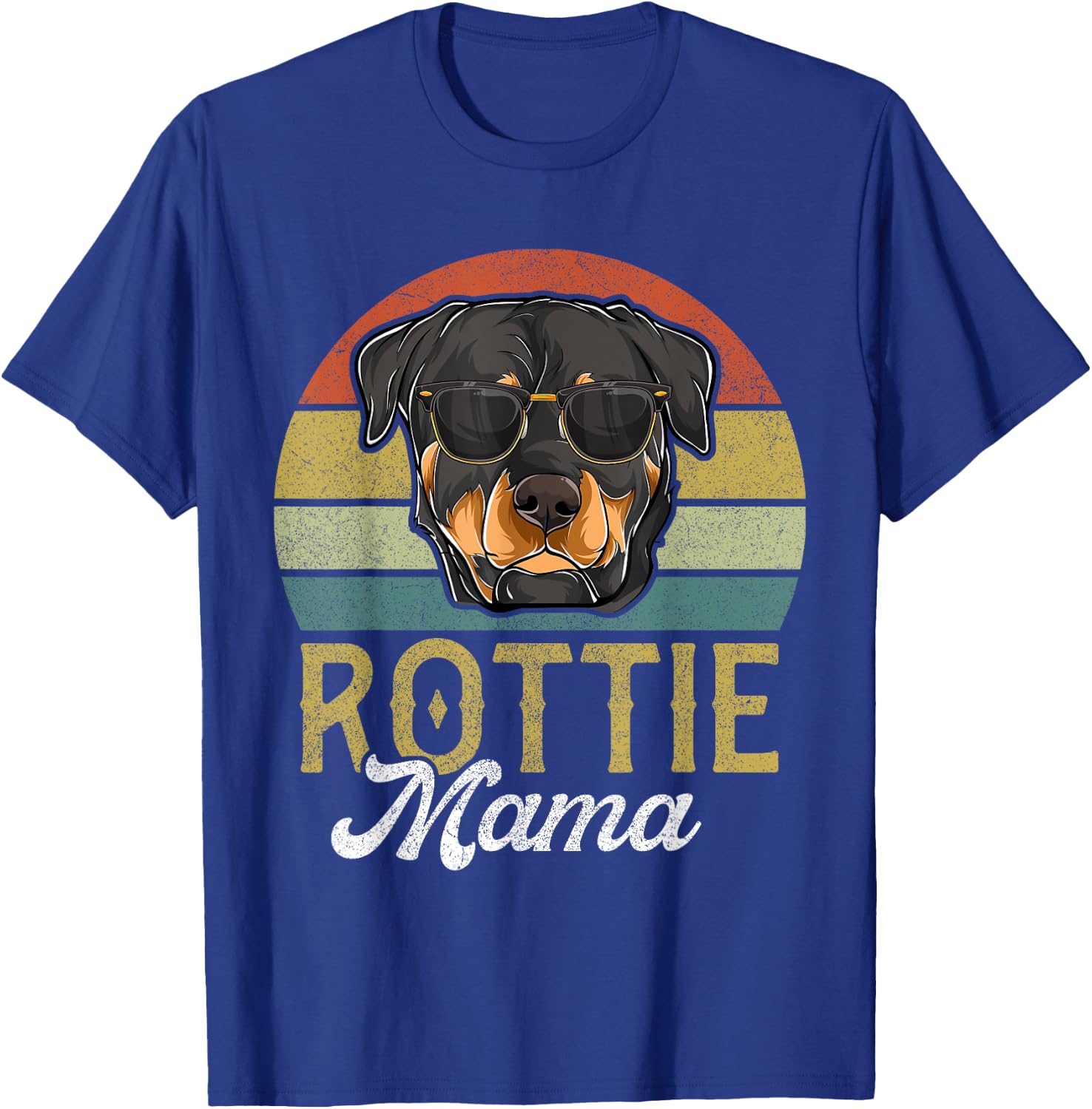 Retro Rottweiler Rottie Mama Shirt Women, Mothers Day Dog T-Shirt - T-Shirt | Royal