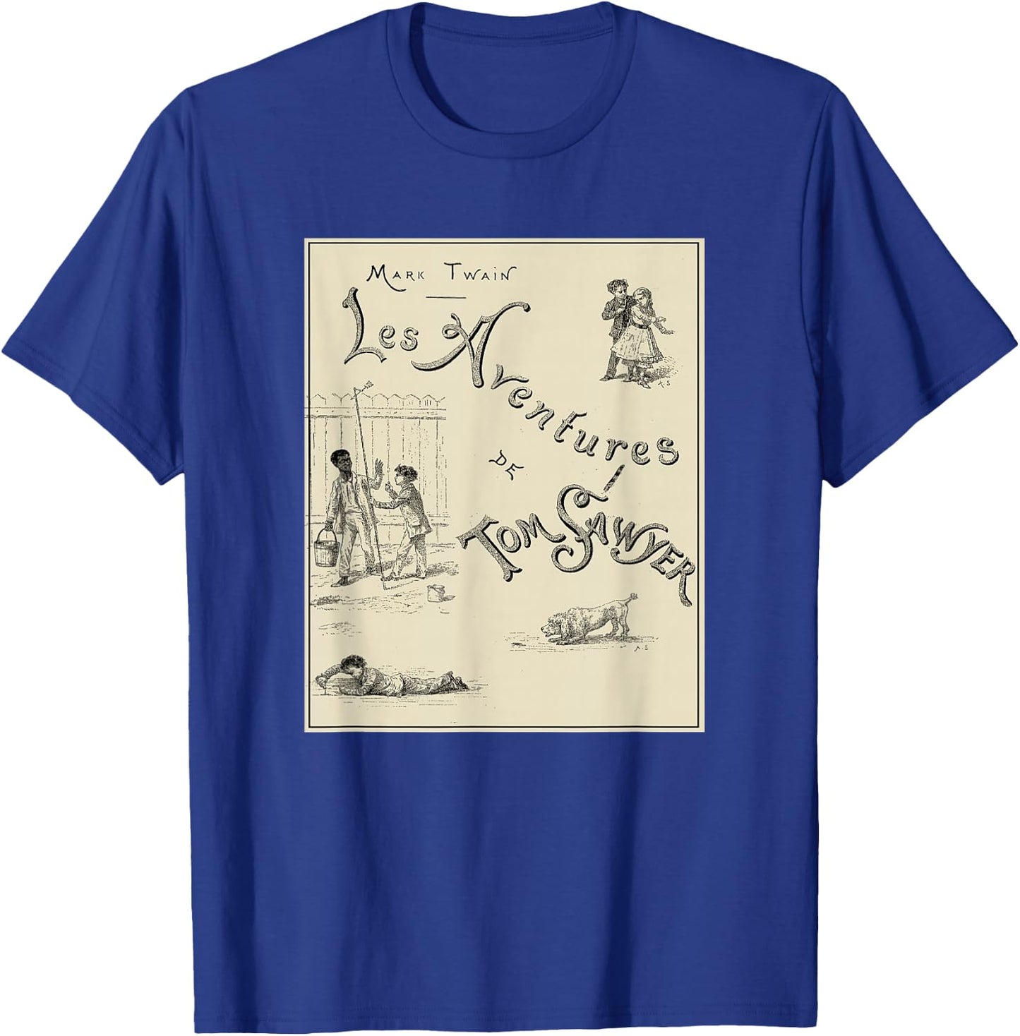 The Adventures of Tom Sawyer - French Poster T-Shirt - T-Shirt | Royal