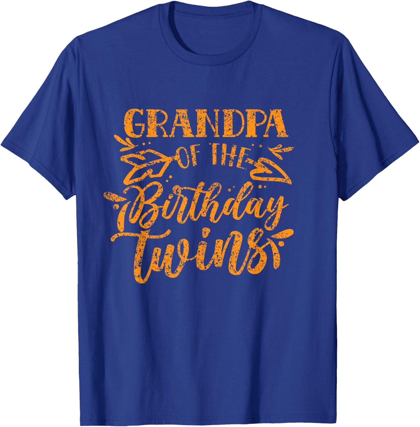 Grandpa Of The Birthday Twins Celebrate Twin Cute Granddad T-Shirt - T-Shirt | Royal