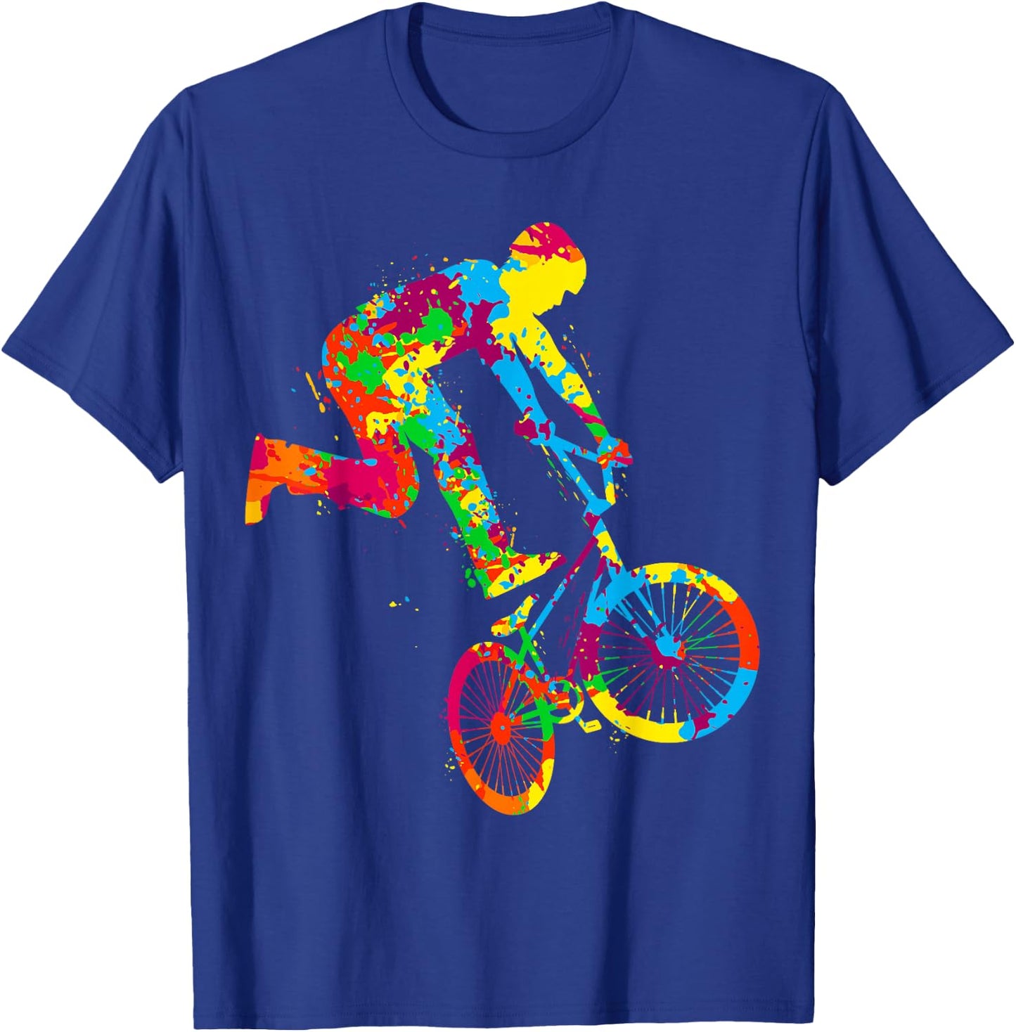BMX Bike Stunt Rider Boys Children T-Shirt - T-Shirt | Royal