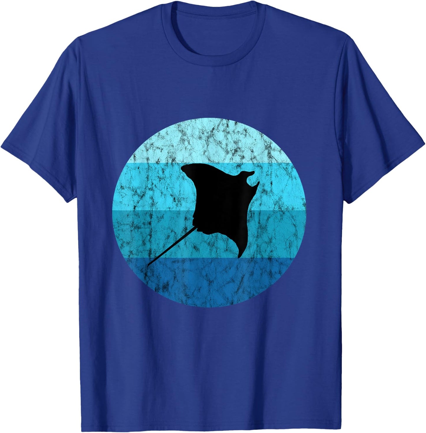 Manta Stingray Retro Vintage Ocean Sea Creatures T-Shirt - T-Shirt | Royal
