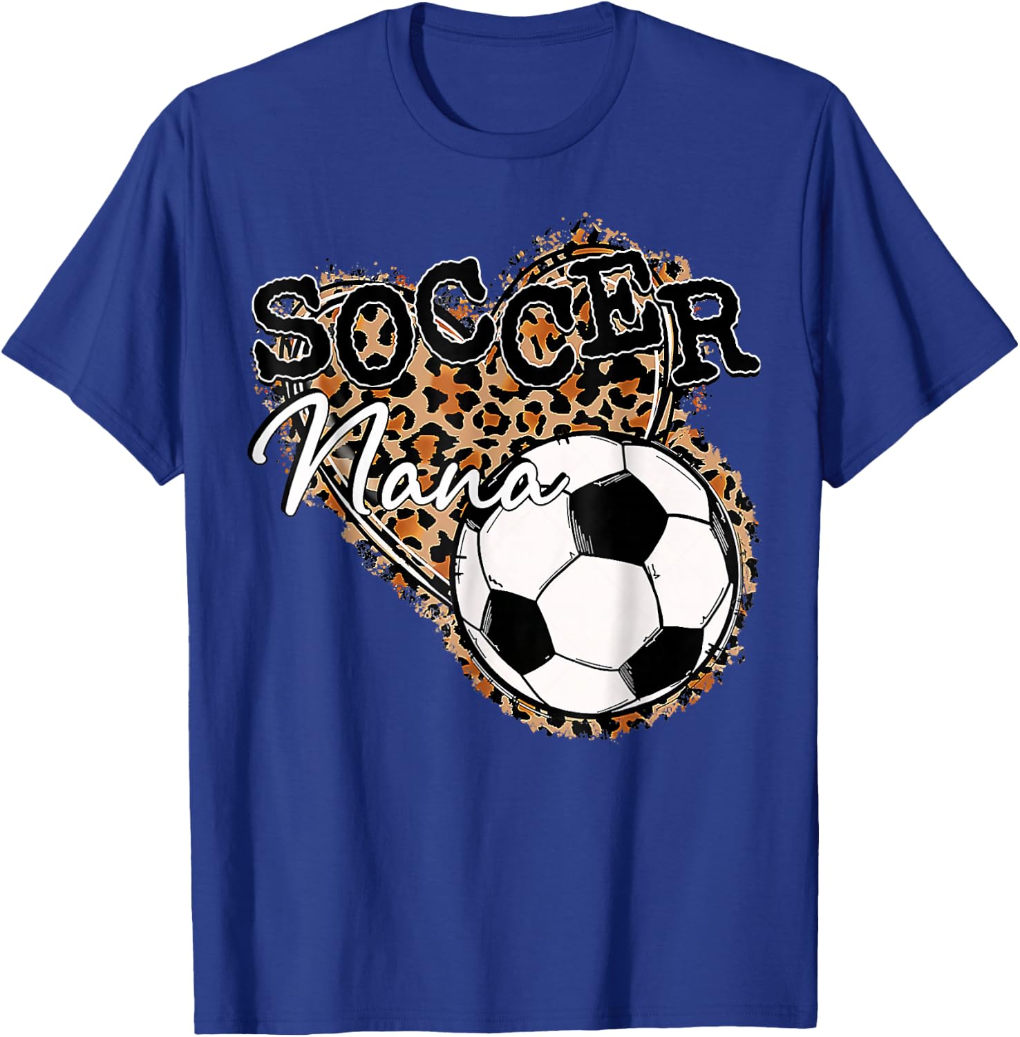 Soccer Nana Leopard Mother's Day T-Shirt - T-Shirt | Royal