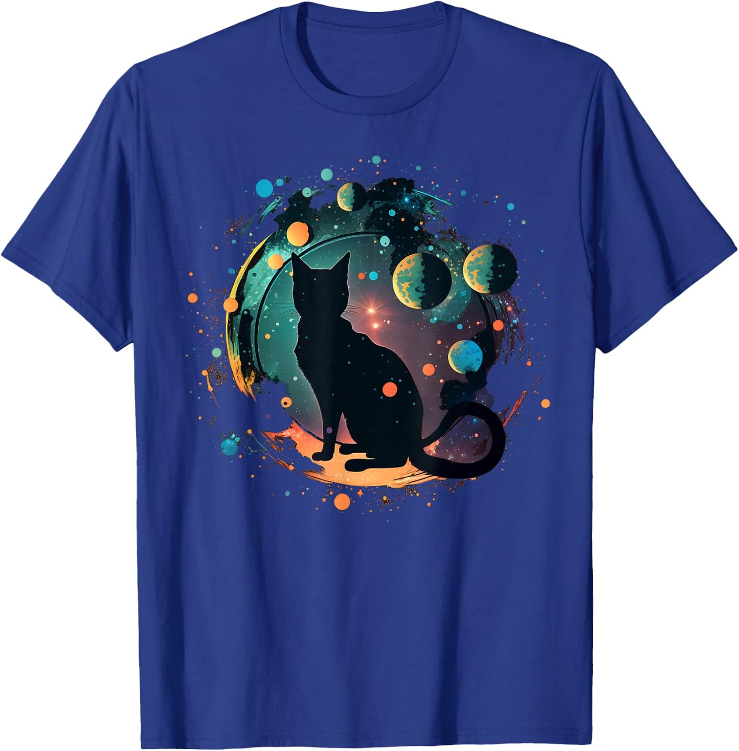 Astronaut Cat or Funny Space Cat on Galaxy Cat Women Kids T-Shirt - T-Shirt | Royal