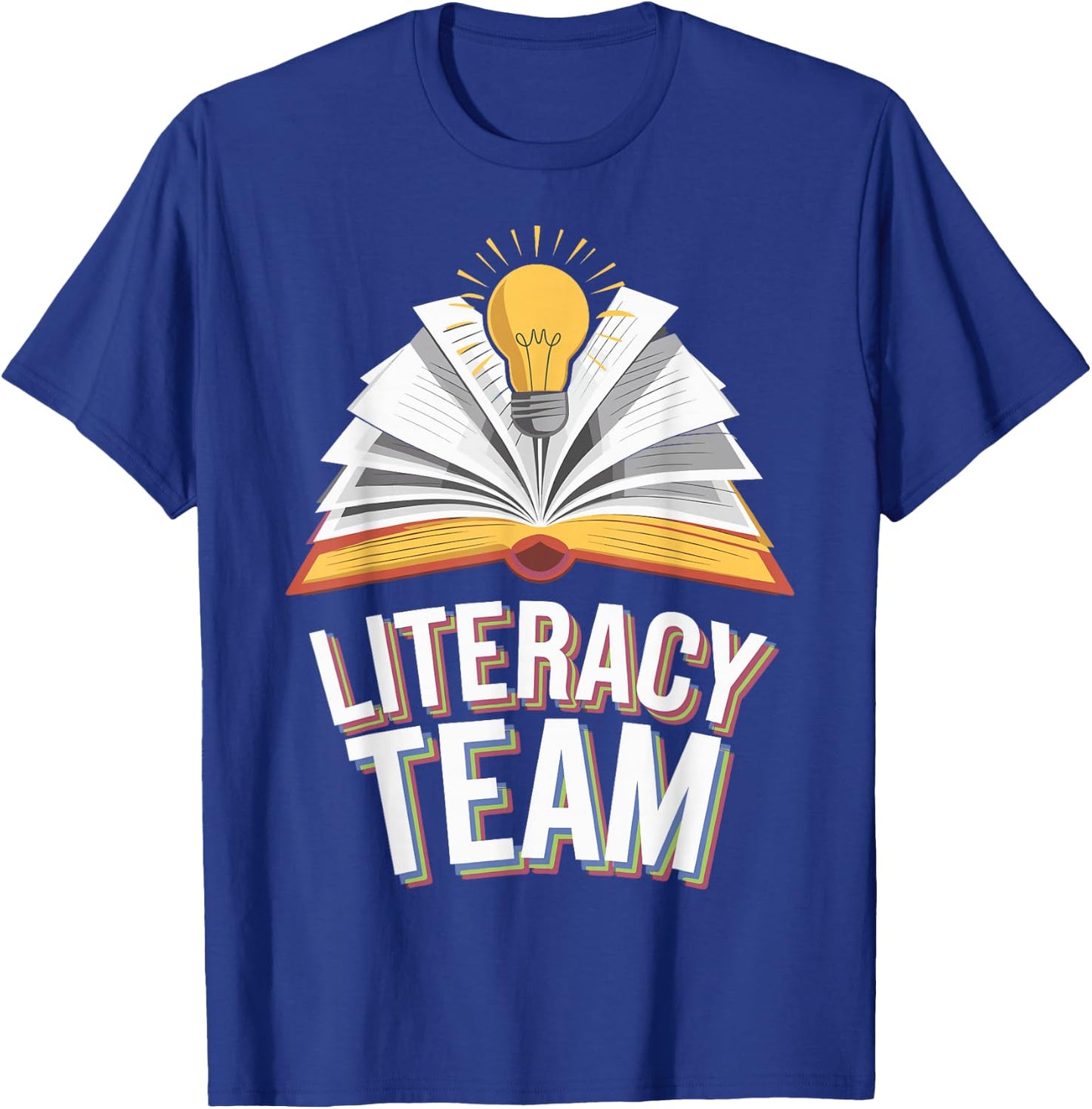 Literacy Team Teacher T-Shirt - T-Shirt | Royal