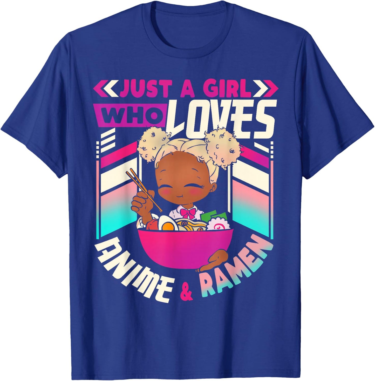 Anime Ramen Black Girl T-Shirt - T-Shirt | Royal