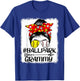 Messy Bun Hair BallPark Grammy Softball Baseball Mothers Day T-Shirt - T-Shirt | Royal