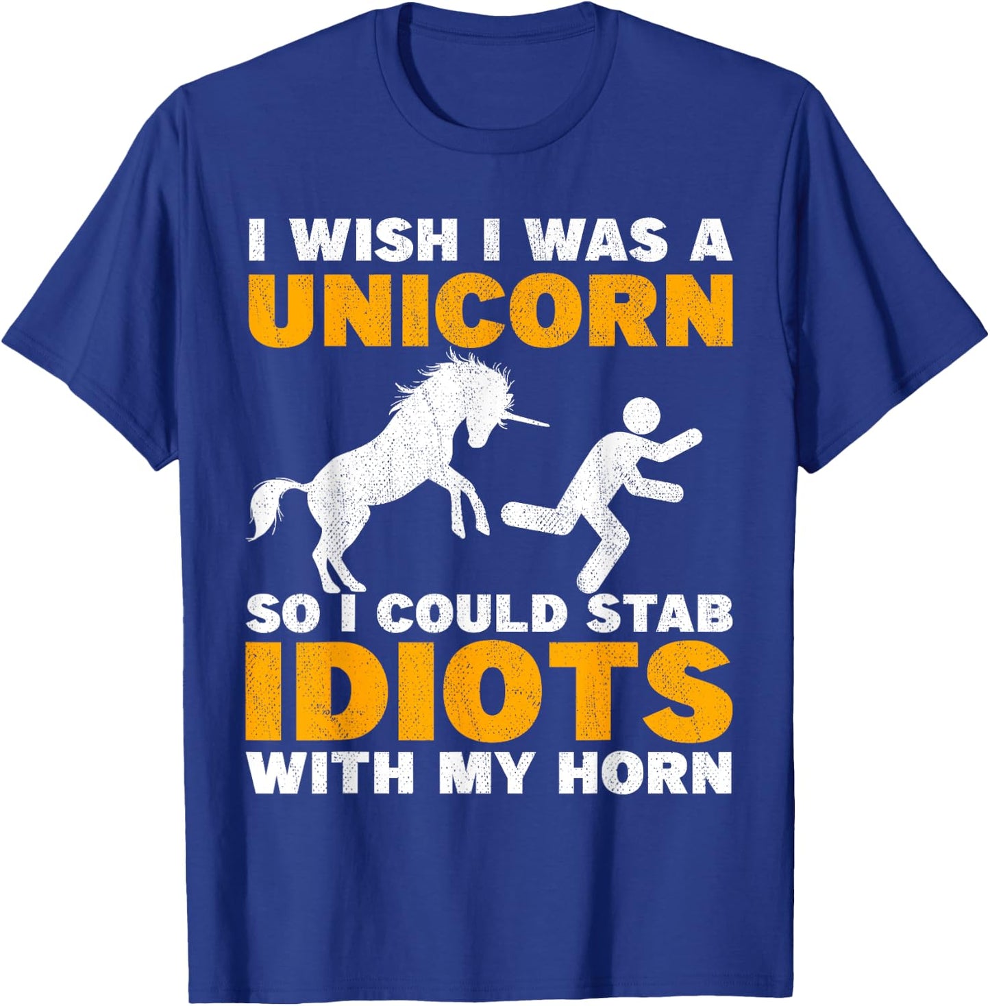 Funny sarcastic sarcasm unicorn horn adult humor offensive T-Shirt - T-Shirt | Royal