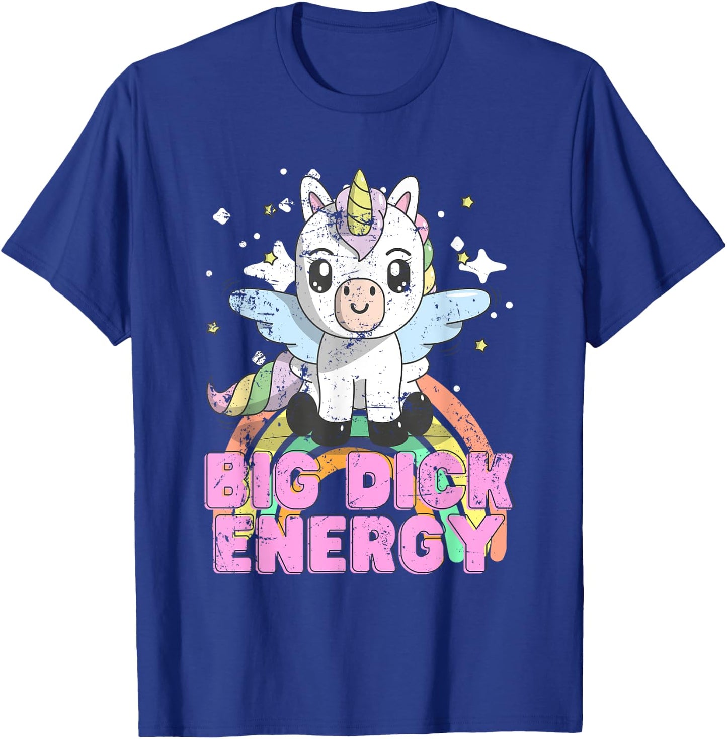 Funny Ironic Cool Unicorn Big Dick Energy Festival Anime T-Shirt - T-Shirt | Royal