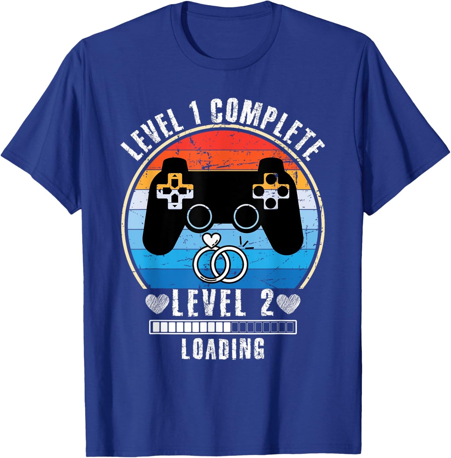 Level 1 Complete Wedding Anniversary For Couple Gamer T-Shirt - T-Shirt | Royal