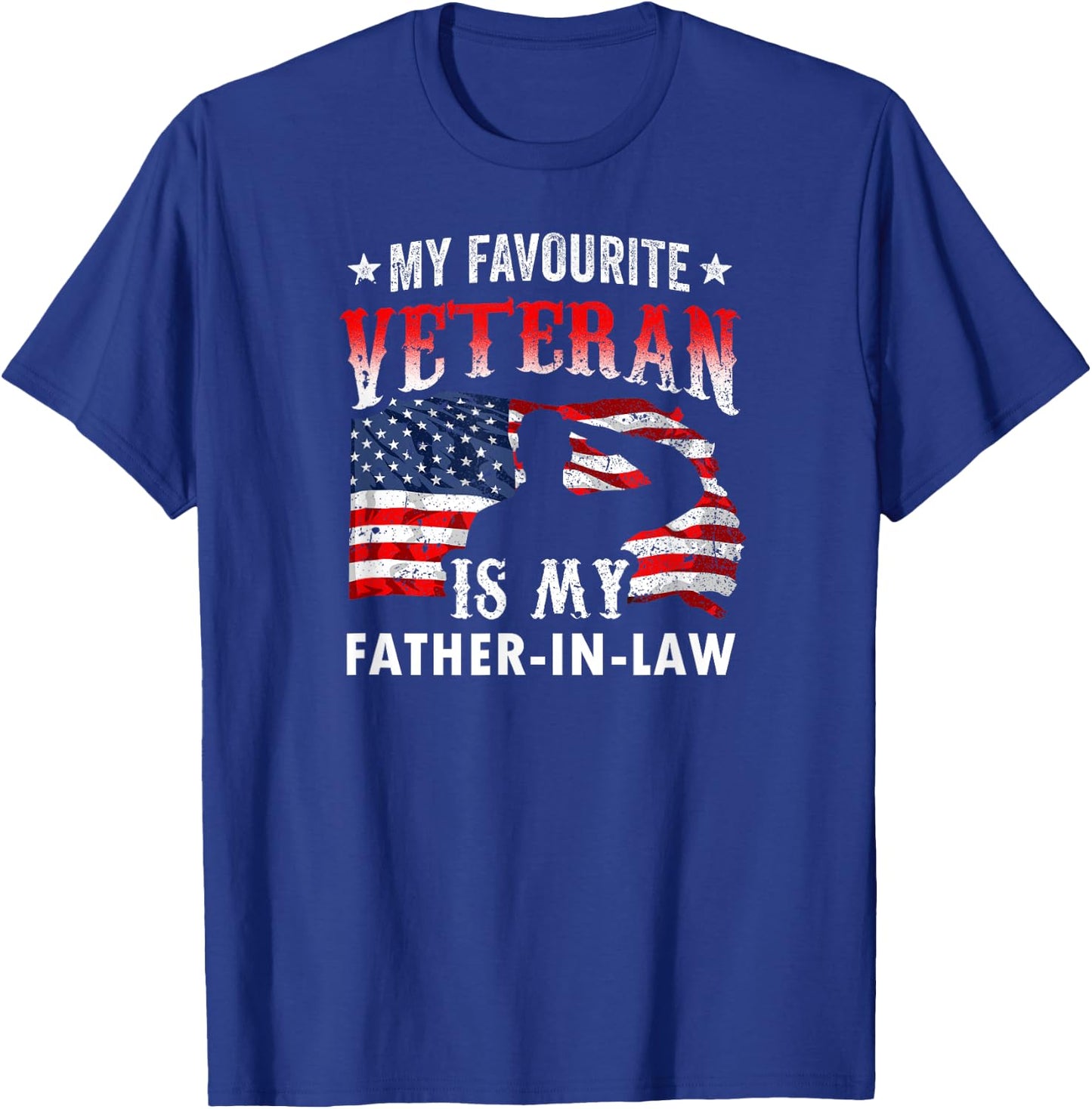 My Favorite Veteran Is My Father-In-Law Family Veteran's Day T-Shirt - T-Shirt | Royal