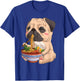 kawaii Japanese anime Pug Dog ramen Food Lovers T-Shirt - T-Shirt | Royal