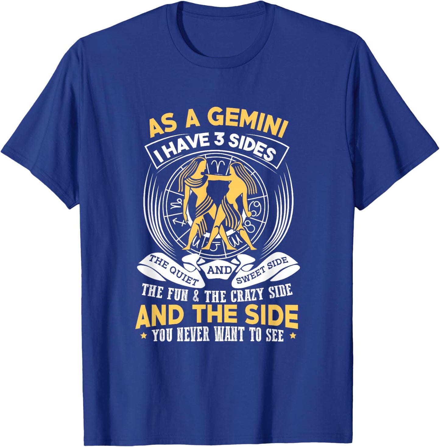 Gemini Shirt Zodiac Sign Gift Astrology T-Shirt - T-Shirt | Royal