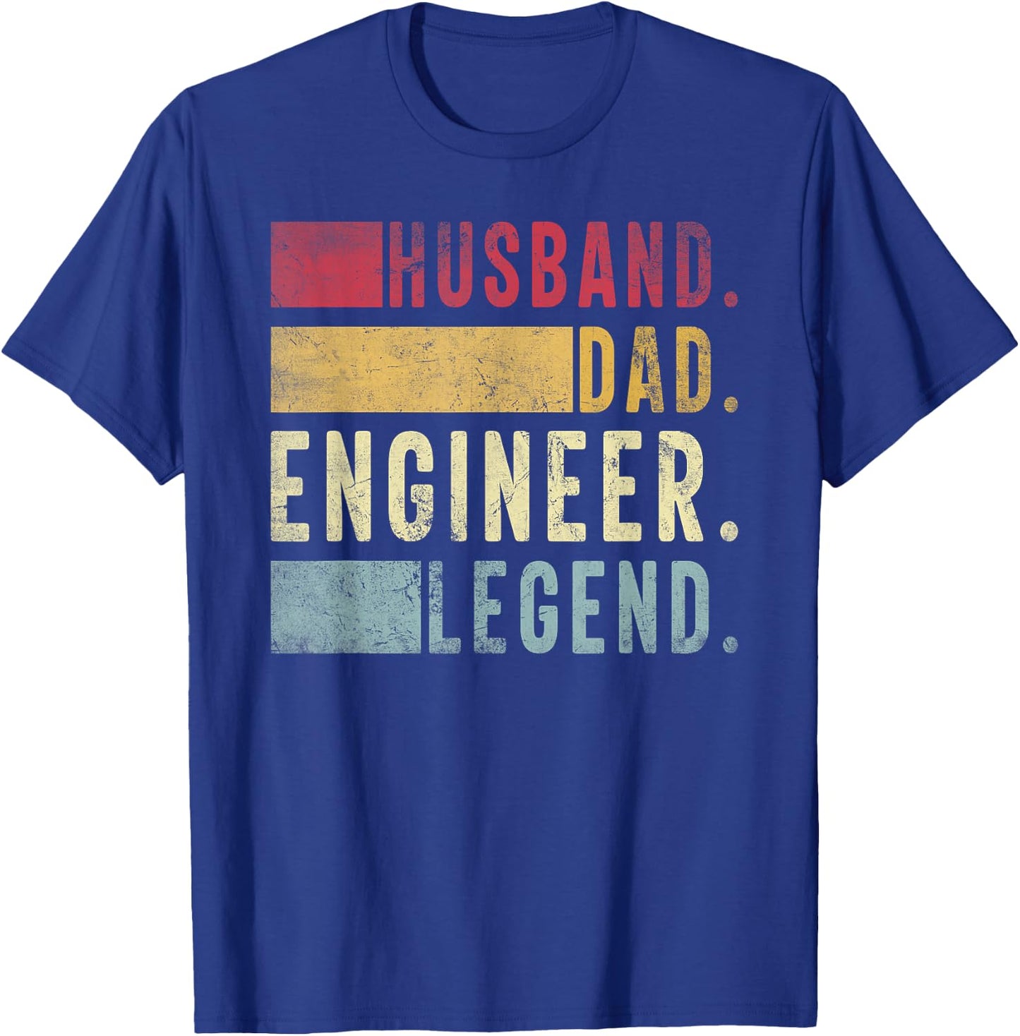Husband Dad Engineer Legend Father's Day Engineer Dad T-Shirt - T-Shirt | Royal