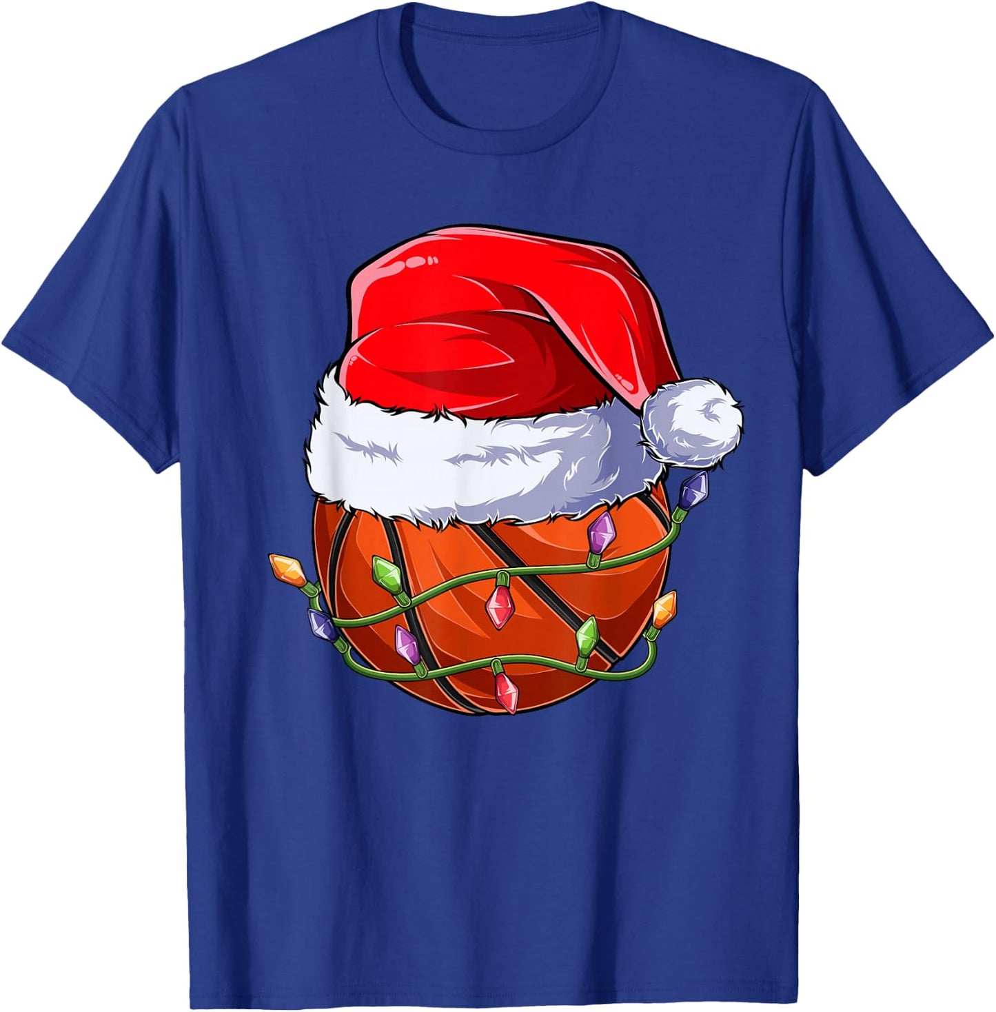 Basketball Christmas Boy Apparel, Funny Santa Sport Men Kids T-Shirt - T-Shirt | Royal