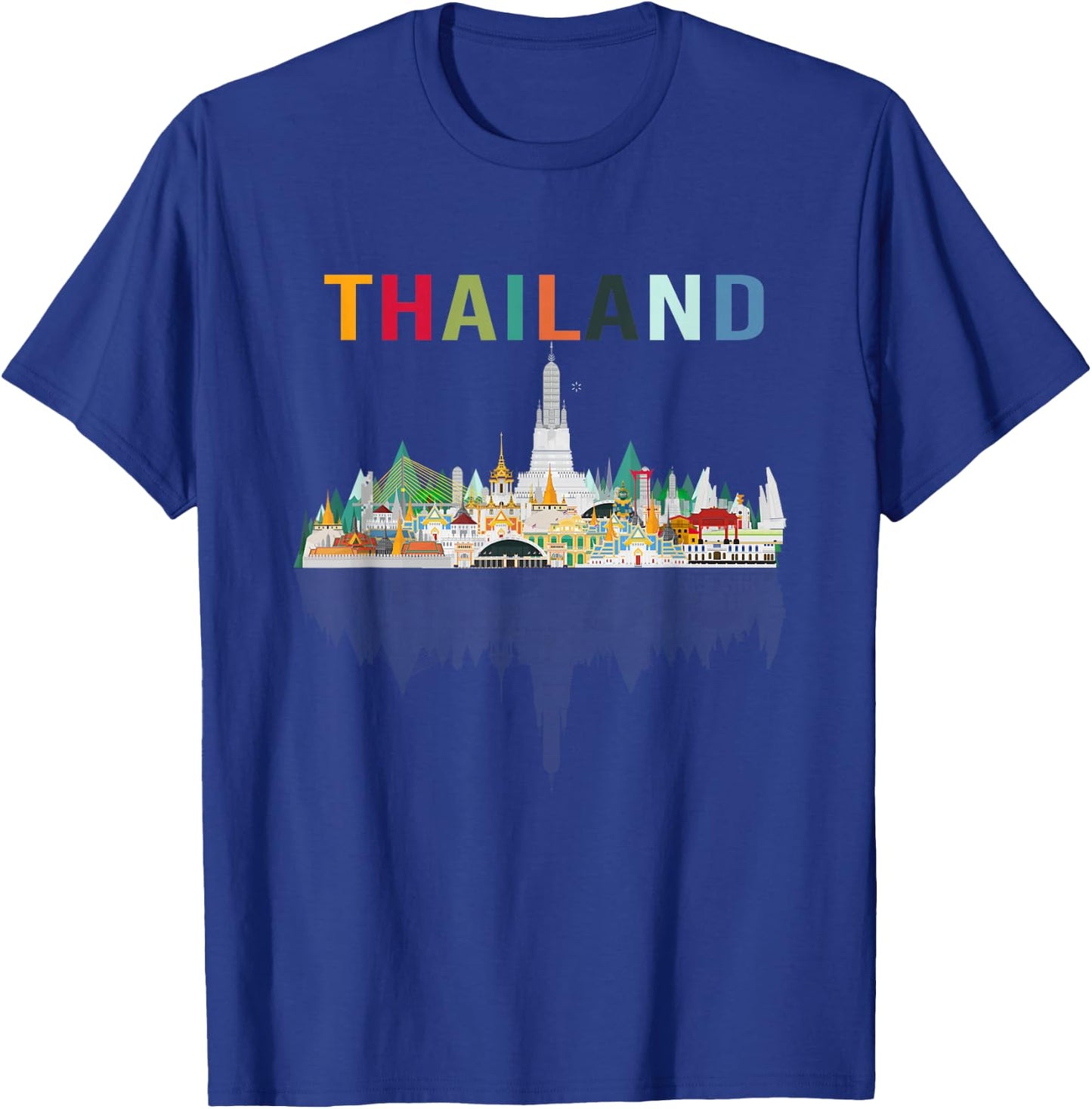 Bangkok Travel Thailand Gift -Adults Black Thai Flag Small T-Shirt - T-Shirt | Royal
