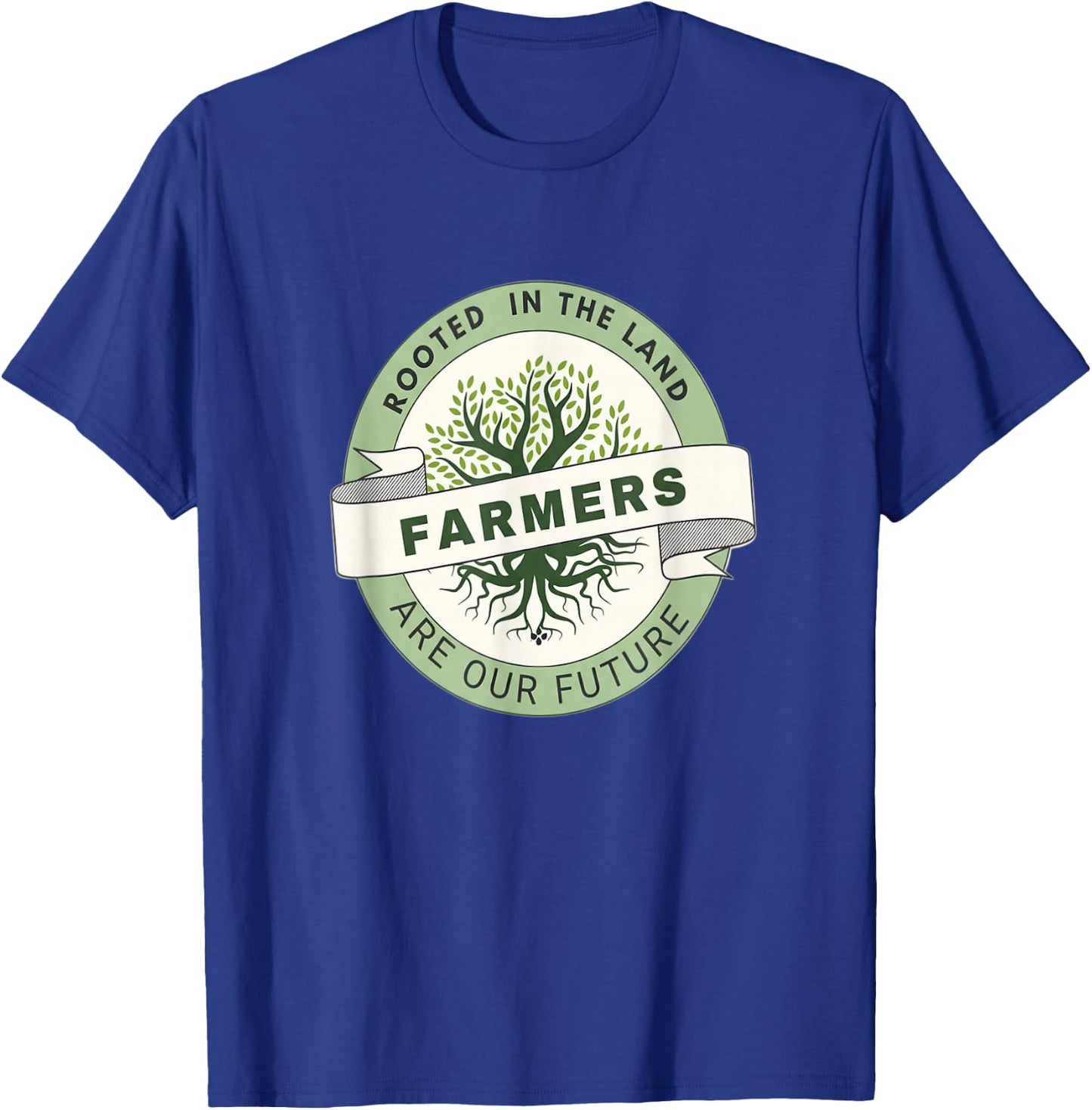 Rooted in The Land Farmers are Our Future T-Shirt - T-Shirt | Royal