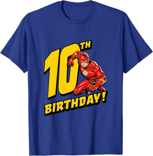 Kids The Flash 10th Birthday T-Shirt - T-Shirt | Royal