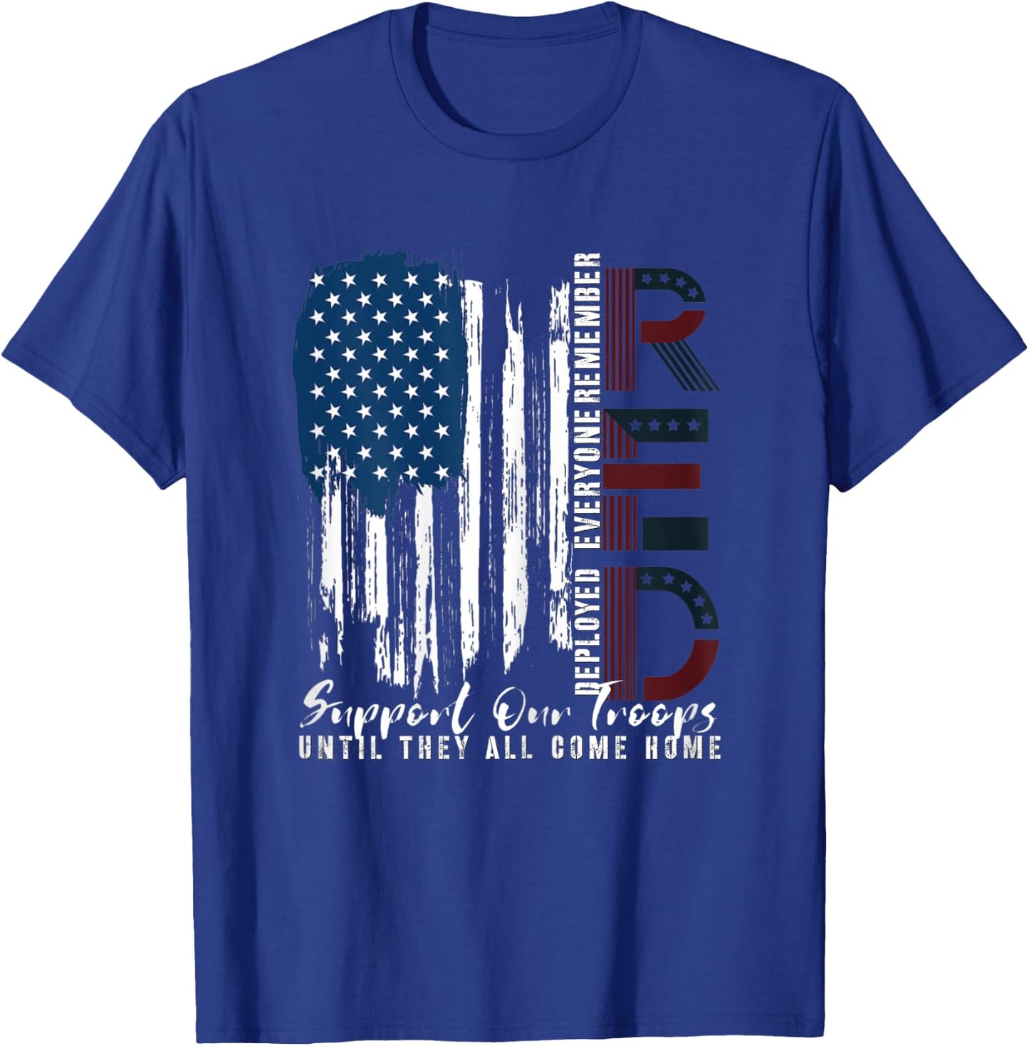 On Friday We Wear Red Friday Military Support troops US Flag T-Shirt - T-Shirt | Royal