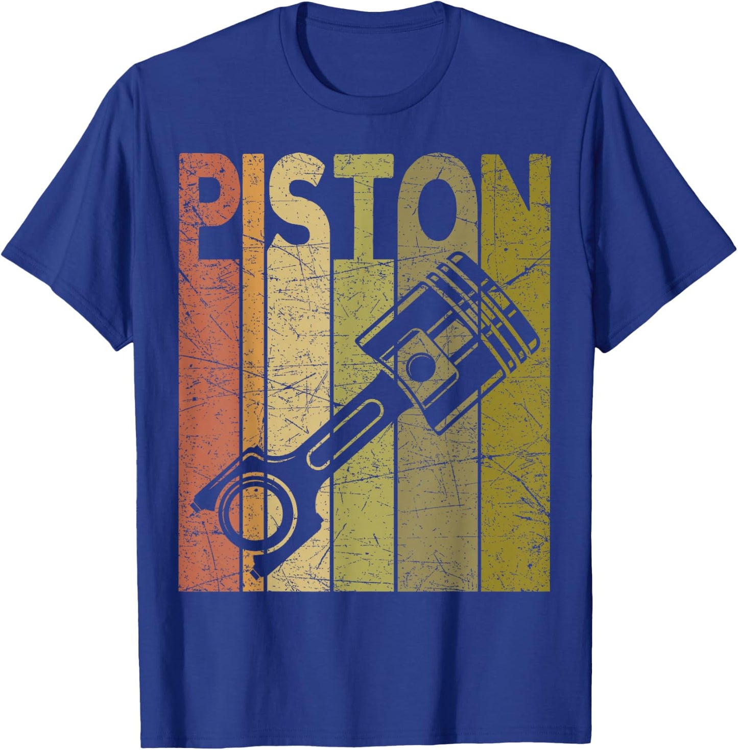Piston Vintage Car Piston Retro Car Enthusiast Car Mechanic T-Shirt - T-Shirt | Royal