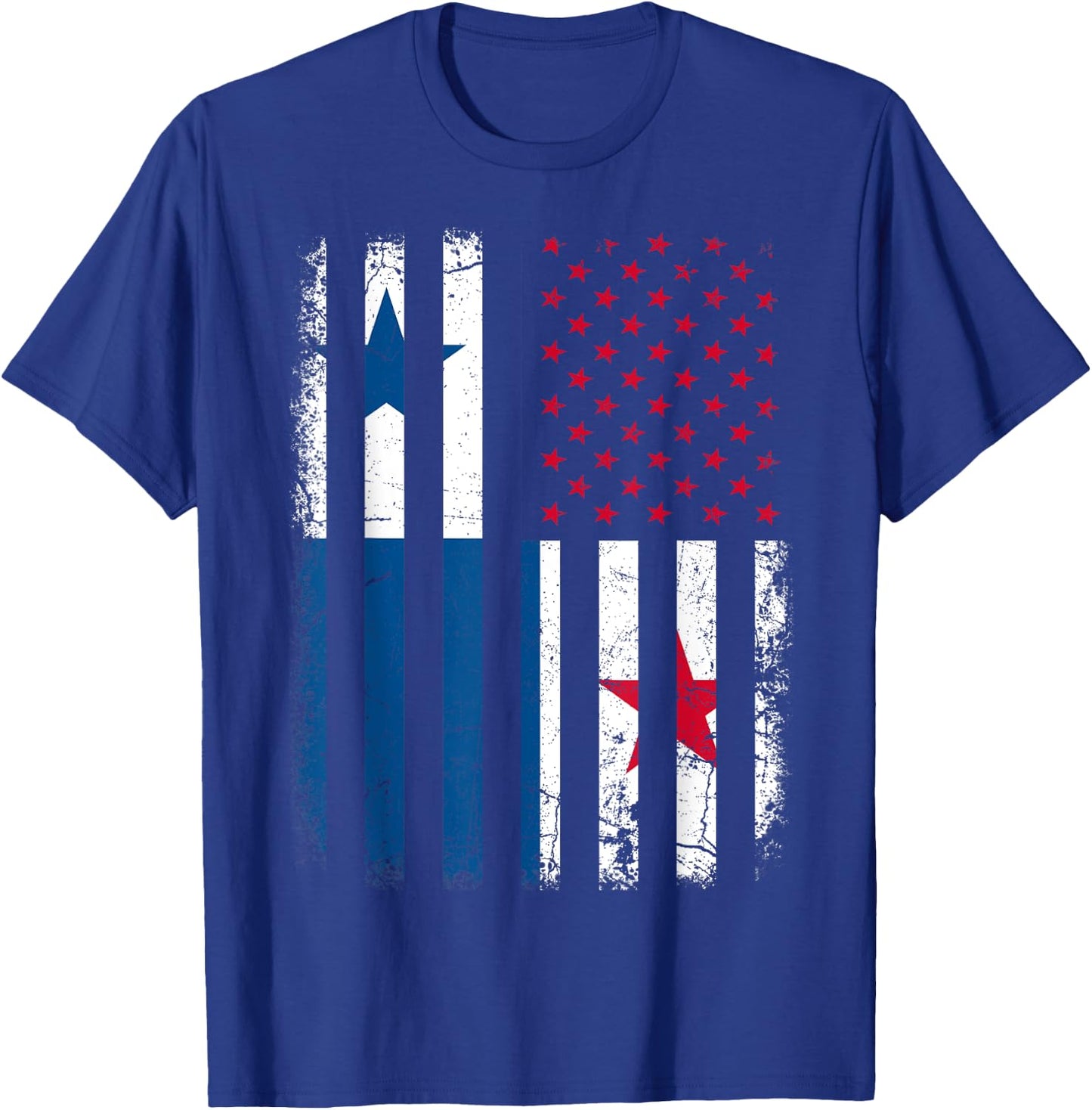 Panamanian American Flag Panamanian Roots Panama America T-Shirt - T-Shirt | Royal