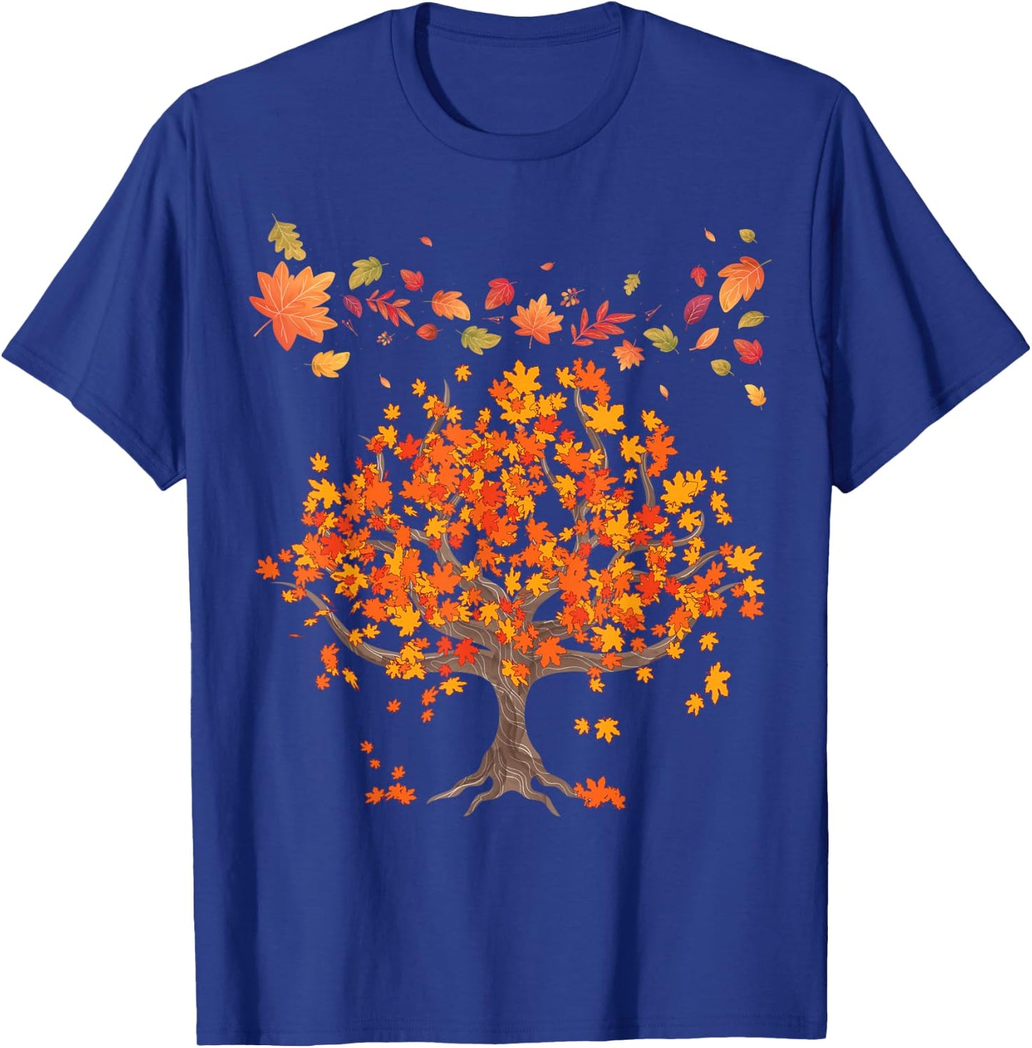 Autumn Lovers Colourful Leaves Natural Autumn T-Shirt - T-Shirt | Royal