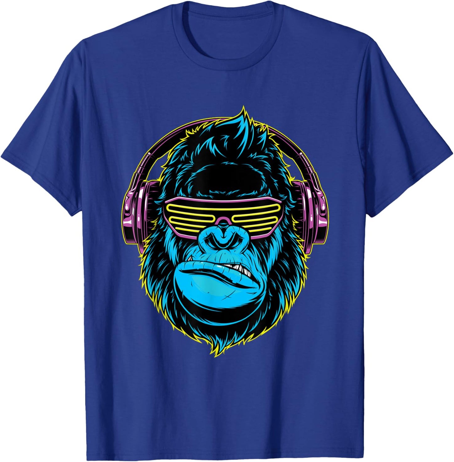 Dj Gorilla Sunglasses Headphones Music For Boys Men Kids T-Shirt - T-Shirt | Royal