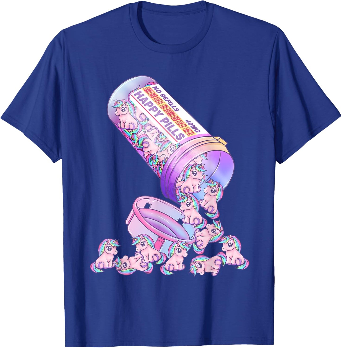 Happy Pills Pastel Goth Kawaii Yami Unicorn Otaku Women T-Shirt - T-Shirt | Royal