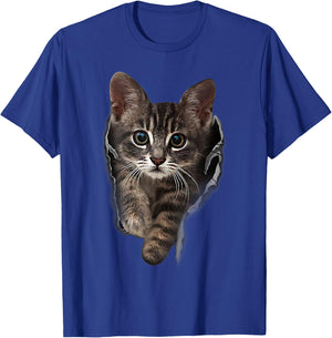 Brown Kitten Staring Cute Cats Shirt Gifts T-Shirt - T-Shirt | Royal