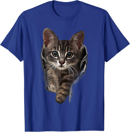Brown Kitten Staring Cute Cats Shirt Gifts T-Shirt - T-Shirt | Royal