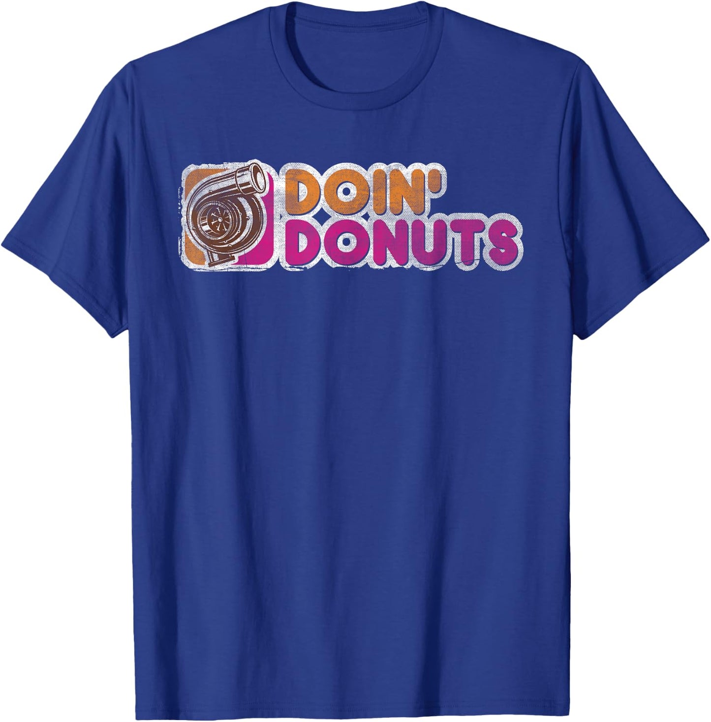 Vintage Doin' Donuts Drift Racing T Shirt - Car Guy Shirt T-Shirt - T-Shirt | Royal
