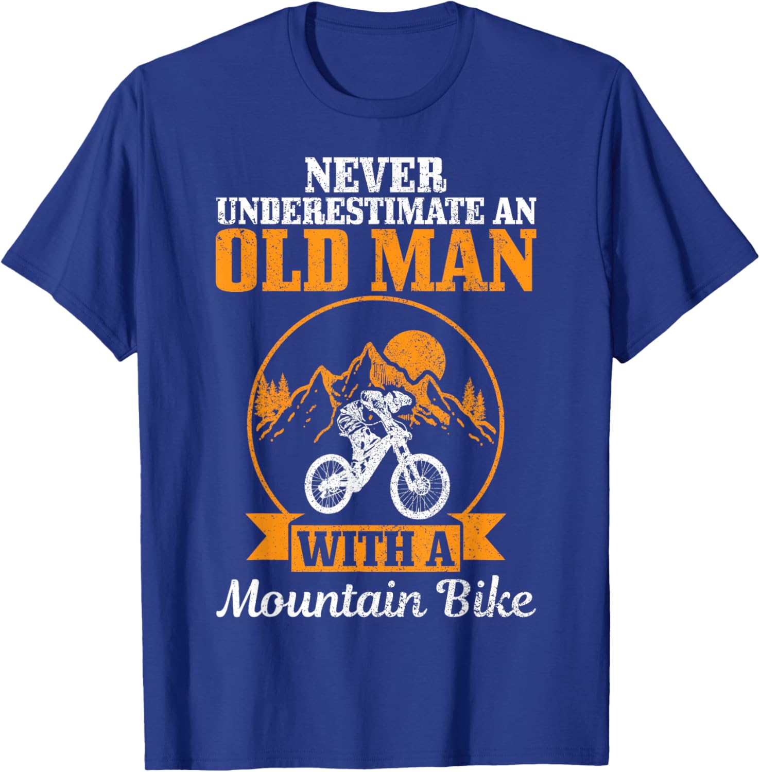 Mountain Bike Downhill Vintage MTB Downhill Funny Gift T-Shirt - T-Shirt | Royal