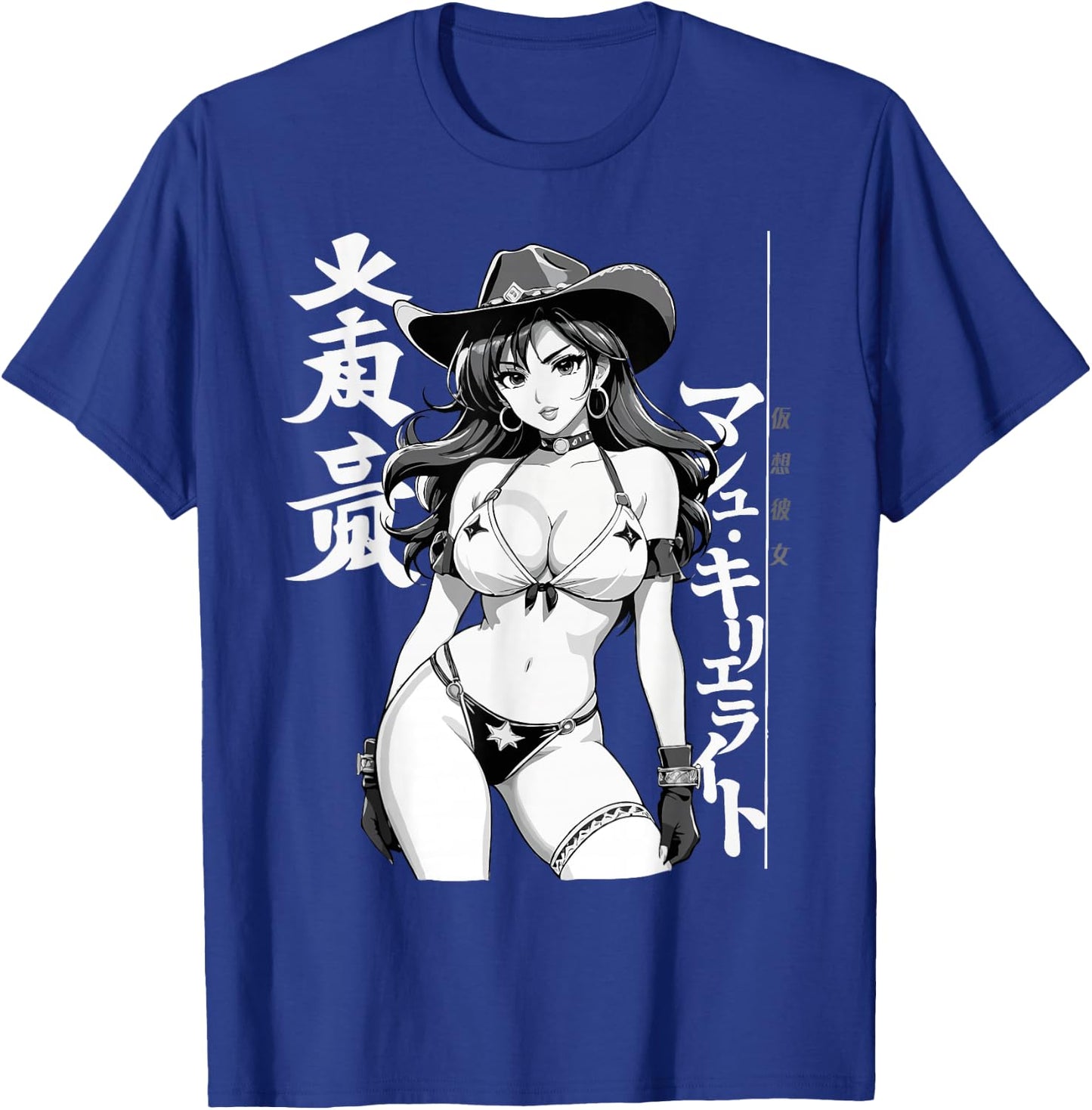 Sexy Waifu Anime Cowgirl Girl Sherif Rodeo T-Shirt - T-Shirt | Royal
