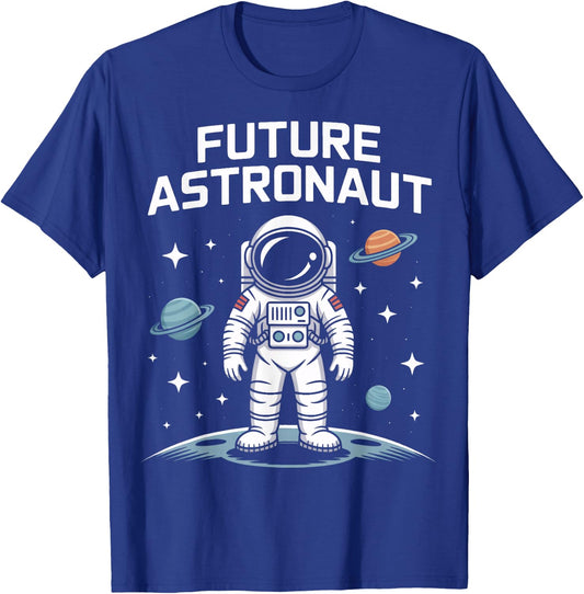 Space Kid Future Astronaut Galaxy Seeker Boys Girls T-Shirt - T-Shirt | Royal