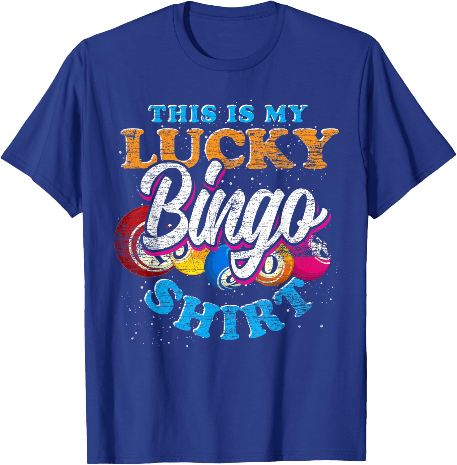 This Is My Lucky Bingo Shirt Bingo Player Lottery Bingo T-Shirt - T-Shirt | Royal