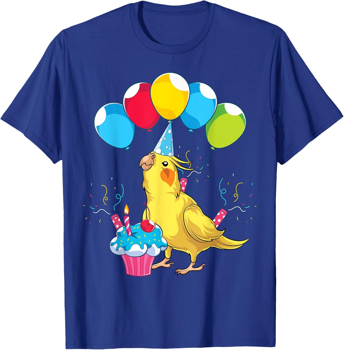 Bird Lover Birthday Party Animal Lover Parrot Cute Cockatiel T-Shirt - T-Shirt | Royal