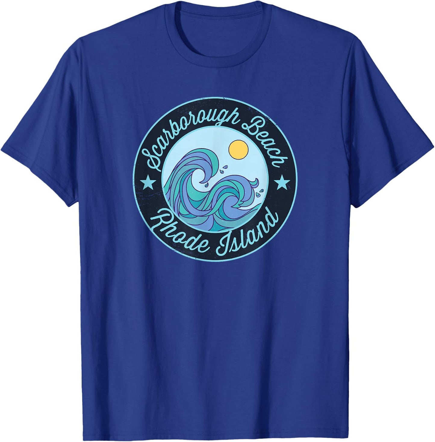 Scarborough Beach RI Rhode Island Souvenir Nautical Surfer G T-Shirt - T-Shirt | Royal